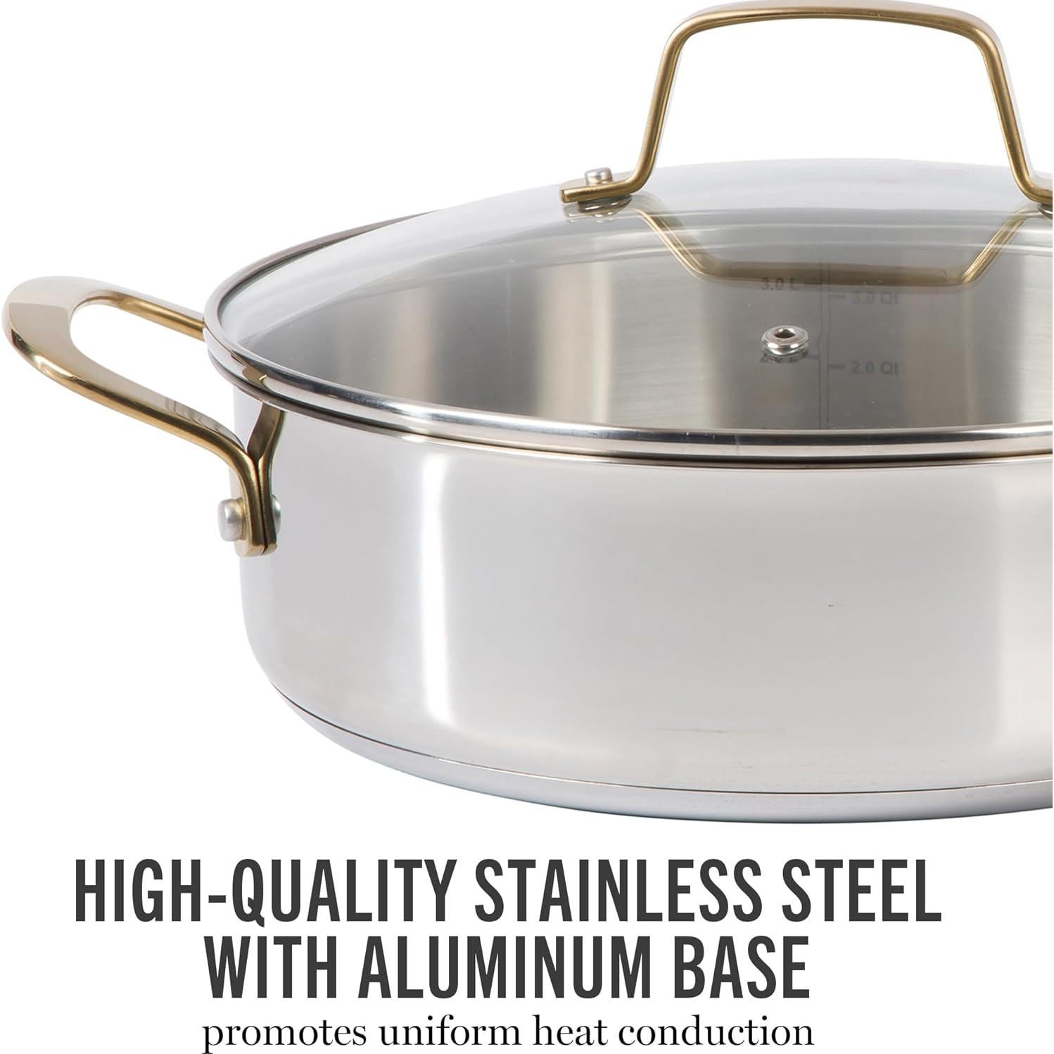 Set de Utensilios de Cocina Martha Stewart 10 Piezas Acero Inoxidable