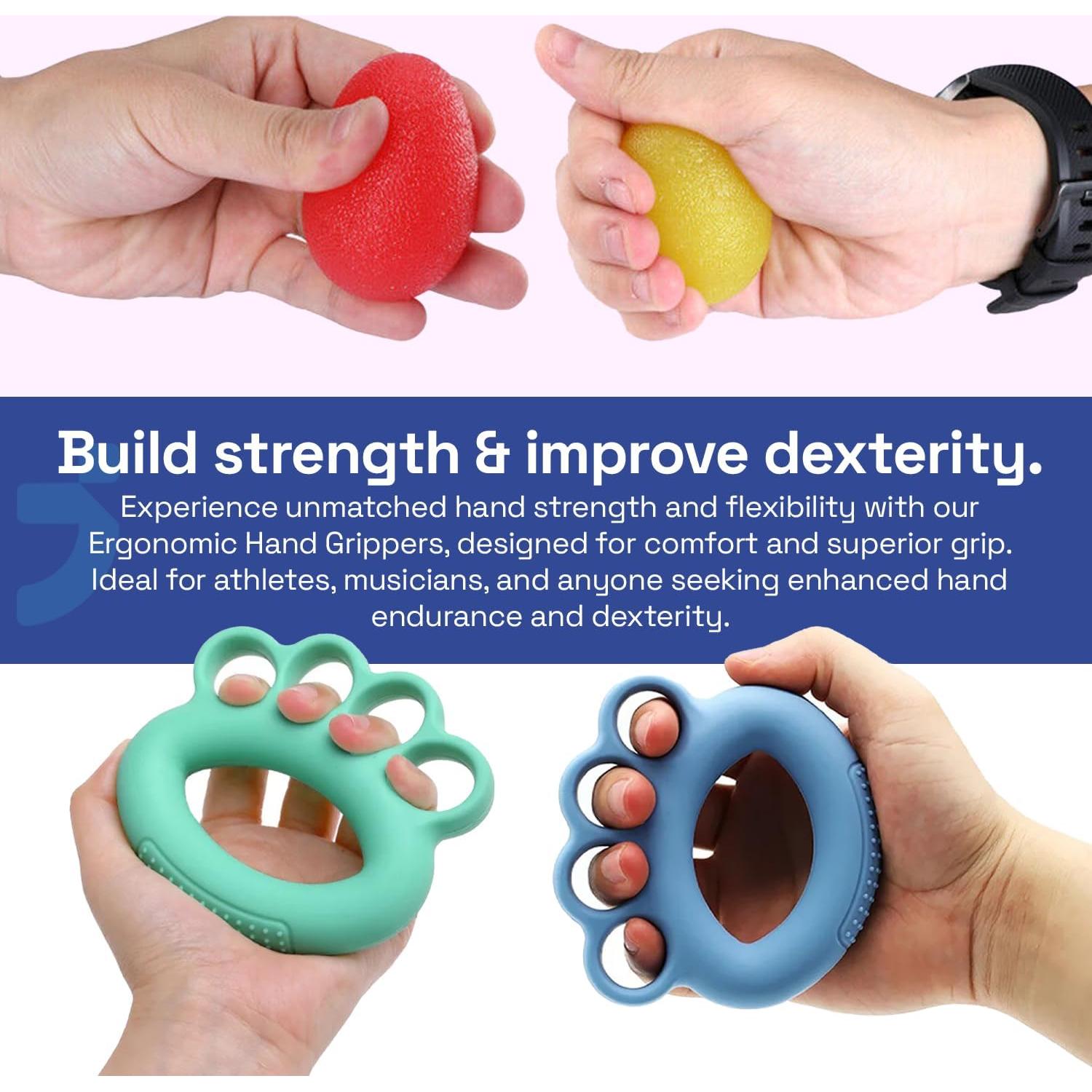 Kit de Terapia de Mano Theravio - Fortalecedor de Agarre y Dedos
