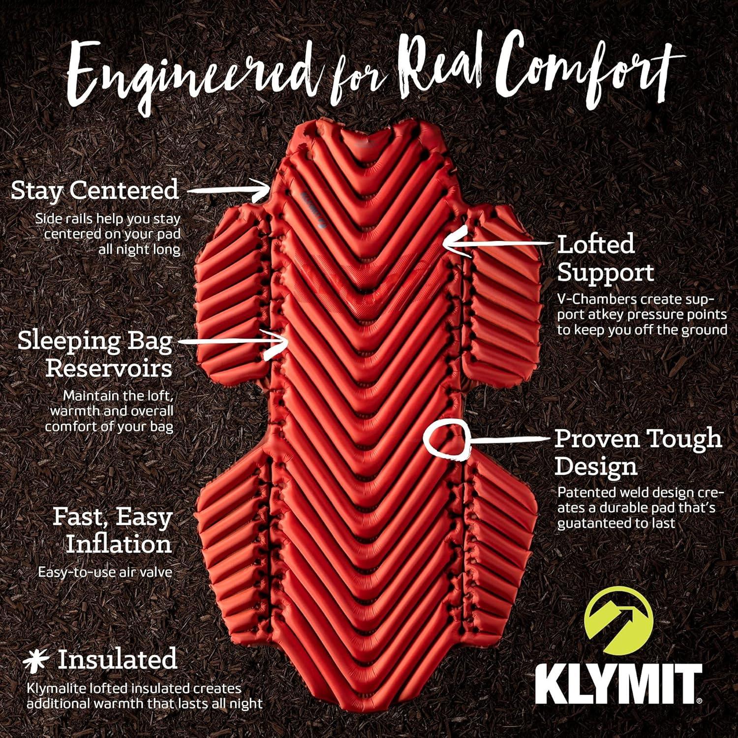 Colchoneta Inflable Klymit V para Hamaca Aislada 198x119 cm