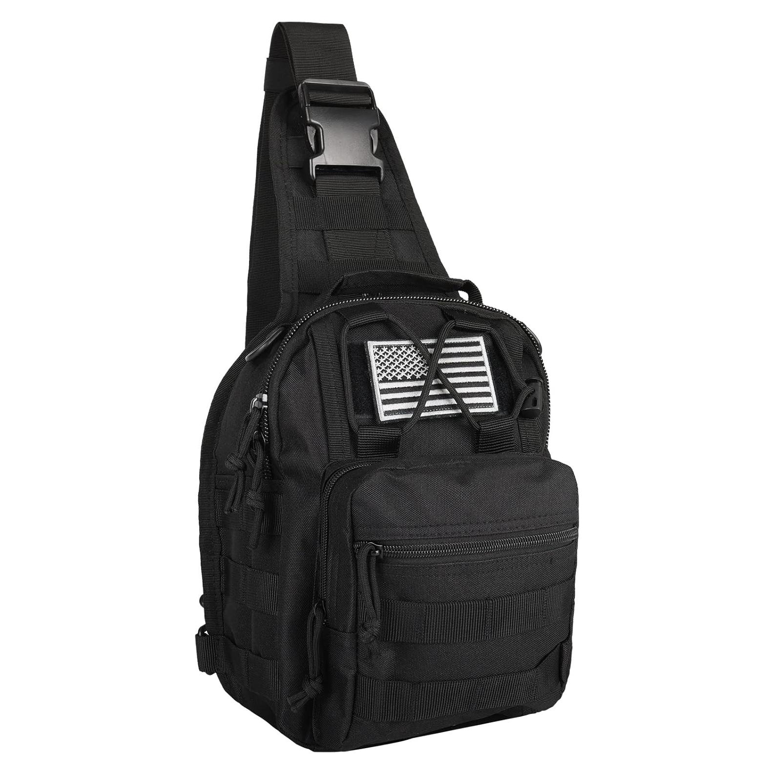 Mochila Táctica BOMTURN Sling 9L Impermeable Negra