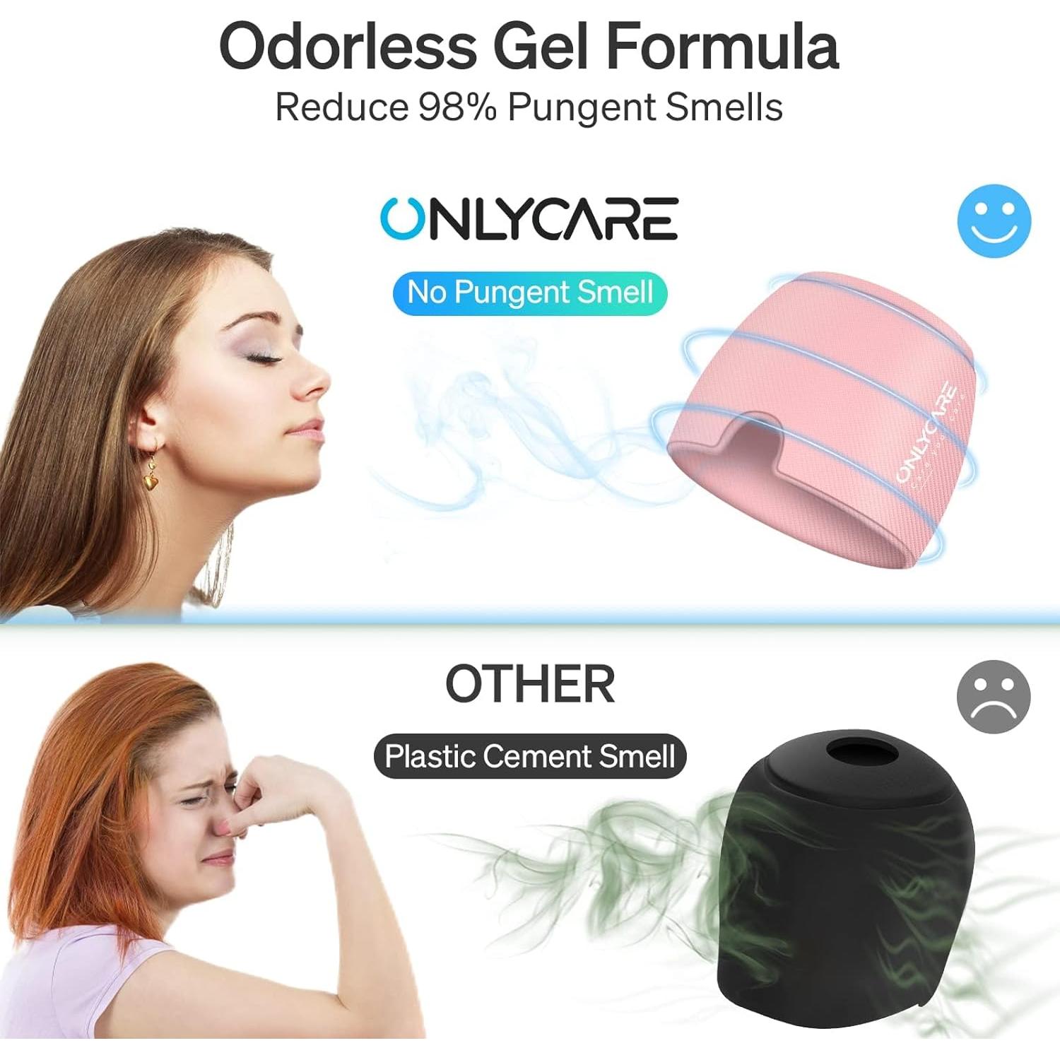 ONLYCARE Migraine Relief Cap, Upgraded Odorless Migraine Ice Head Wrap, Headache Relief Hat for Migraine, Slight-Pink