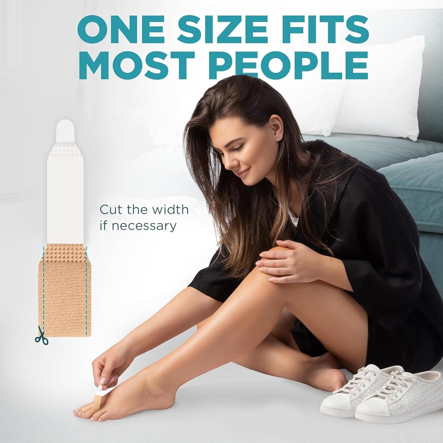 Homergy Hammer Toe corrector for Women and Men, 4 Pack, (Next Generation), FSA HSA Eligible, Reusable Fabric Buddy Wraps for Broken Toes, Hammertoe Corrector