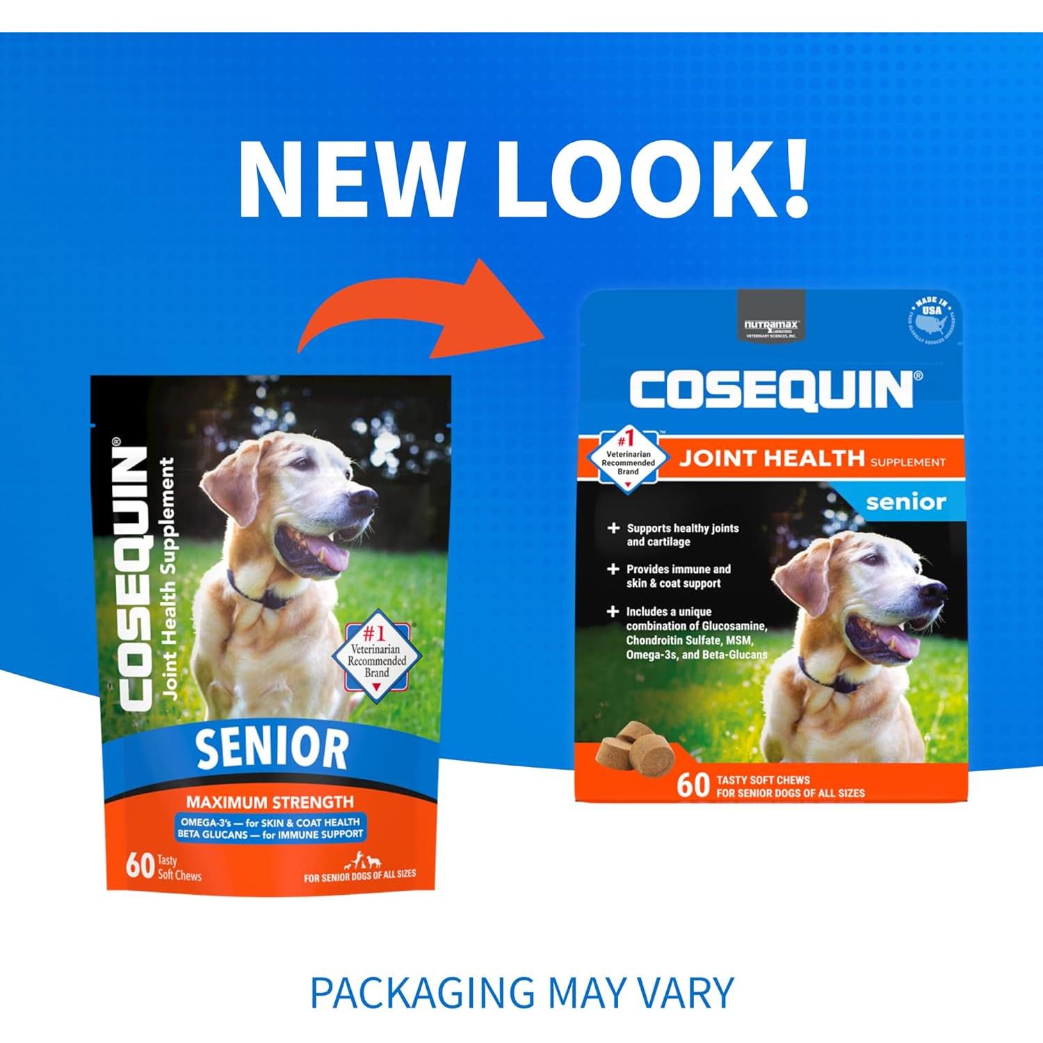 Suplemento Articular para Perros Mayores Nutramax Cosequin 60 Masticables