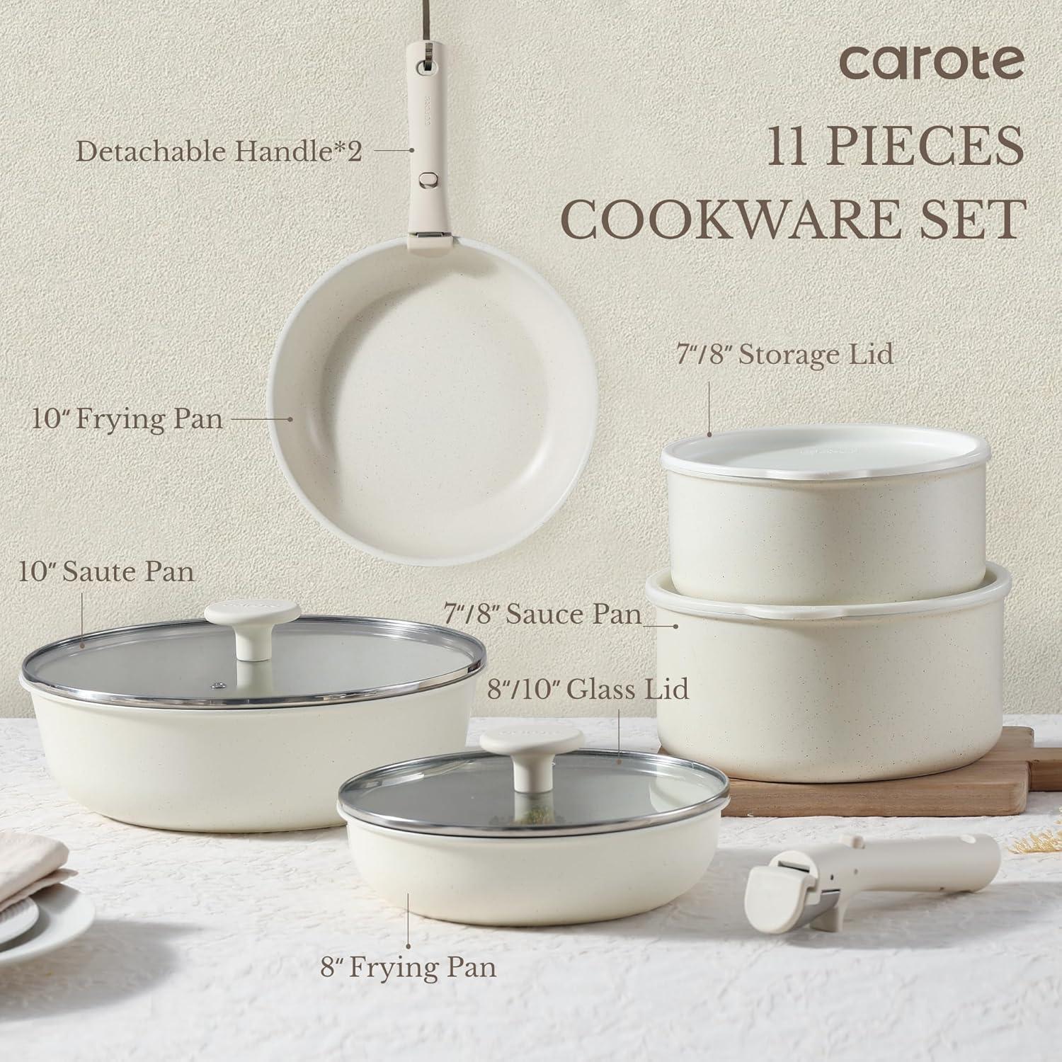 Juego de Ollas y Sartenes CAROTE 11 Piezas Antiadherente