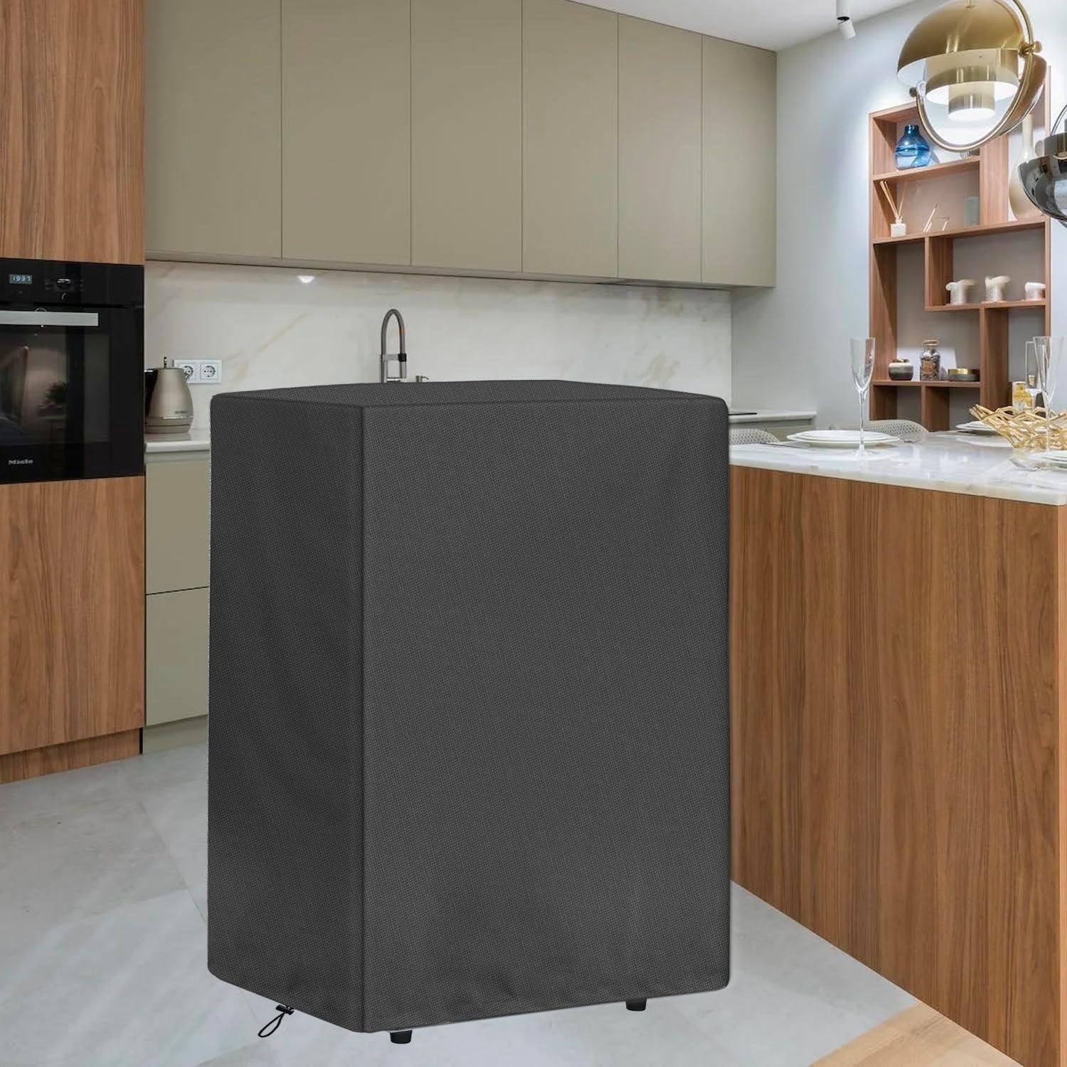 Popcorn Cart Cover Waterproof 420D Oxford Popcorn Maker Cart Covers Protective Outdoor Indoor Popcorn Machine Cart Dust Cover (16"L X 18"W X 31"H)