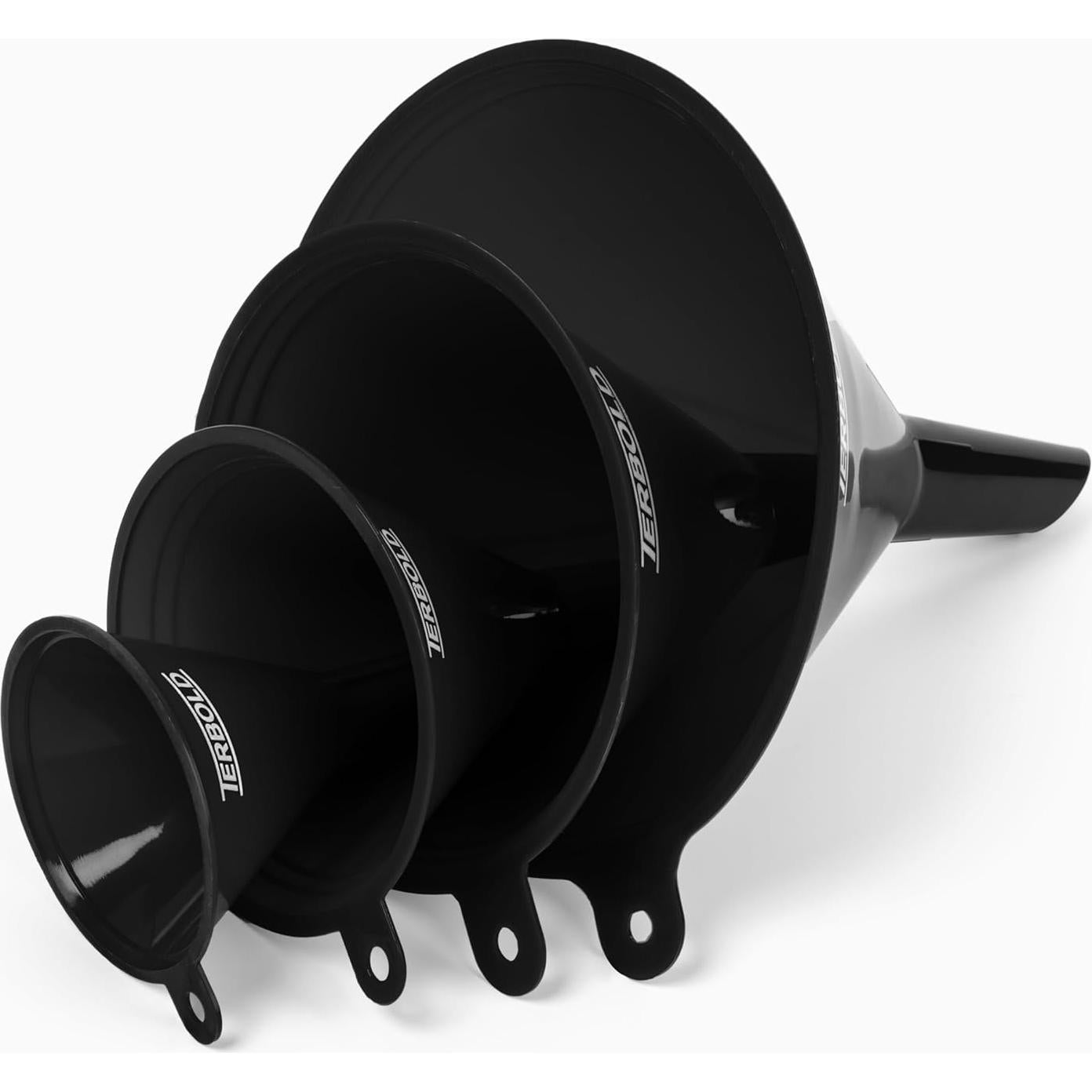 Juego de 4 embudos apilables Terbold - Plástico libre de BPA