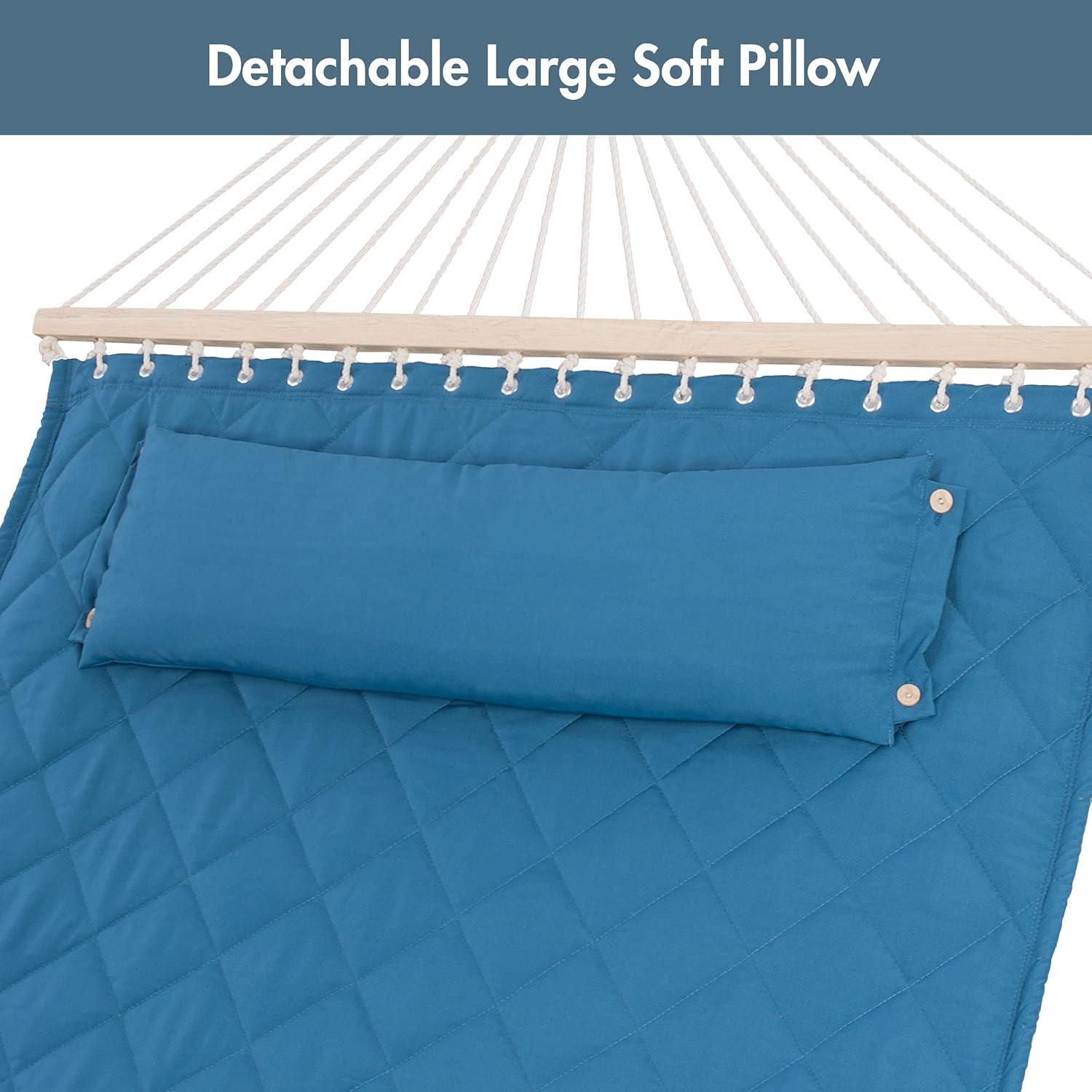 Hamaca Doble ANOW con Soporte de Acero 3.66 m Azul