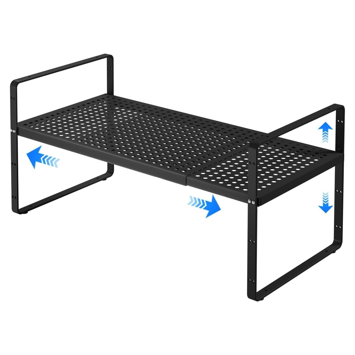 Organizador de Estantes Expandible KIKIBRO Negro 1 Paquete