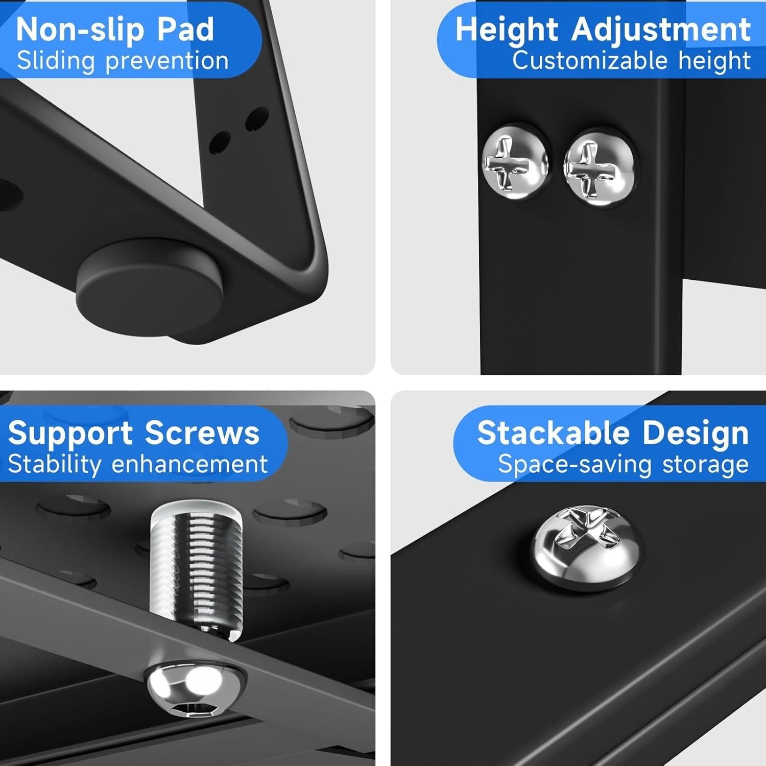 Organizador de Estantes Expandible KIKIBRO Negro 1 Paquete