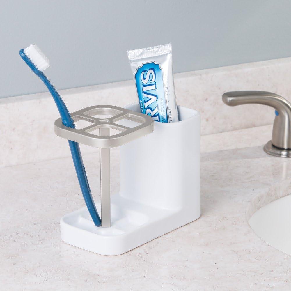 Soporte de Cepillos de Dientes InterDesign Sedona Cerámica Blanco