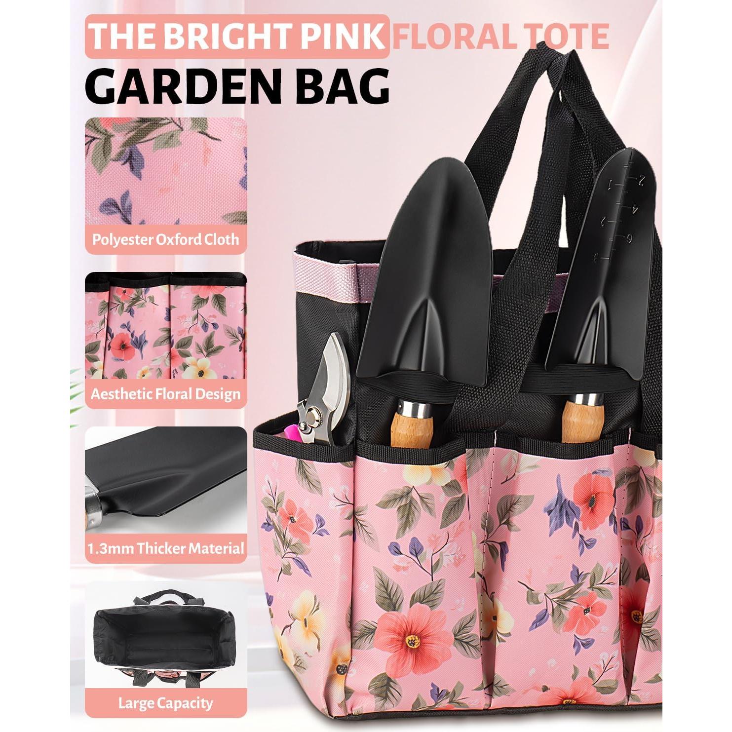 Juego de Herramientas de Jardinería Rosadas LANNIU 5 Piezas