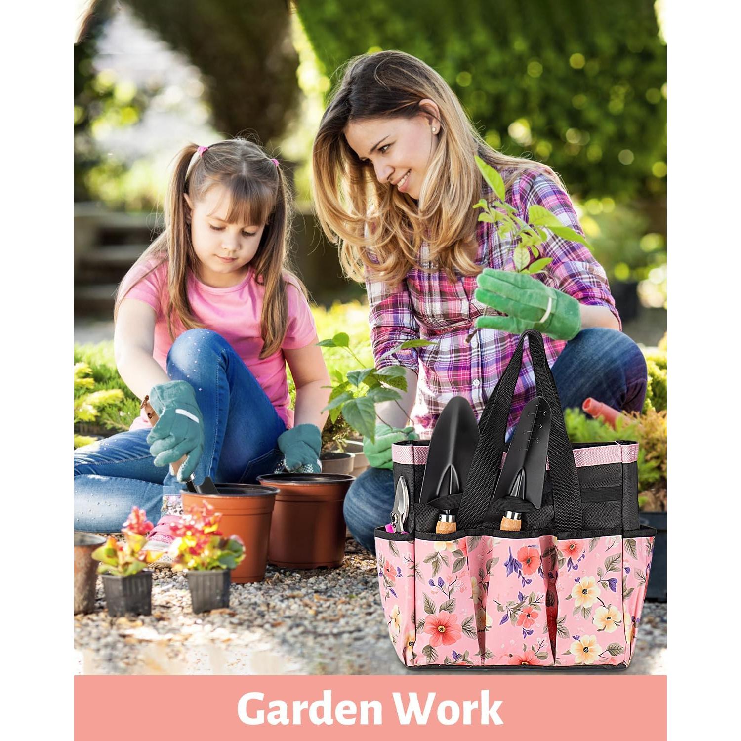 Juego de Herramientas de Jardinería Rosadas LANNIU 5 Piezas