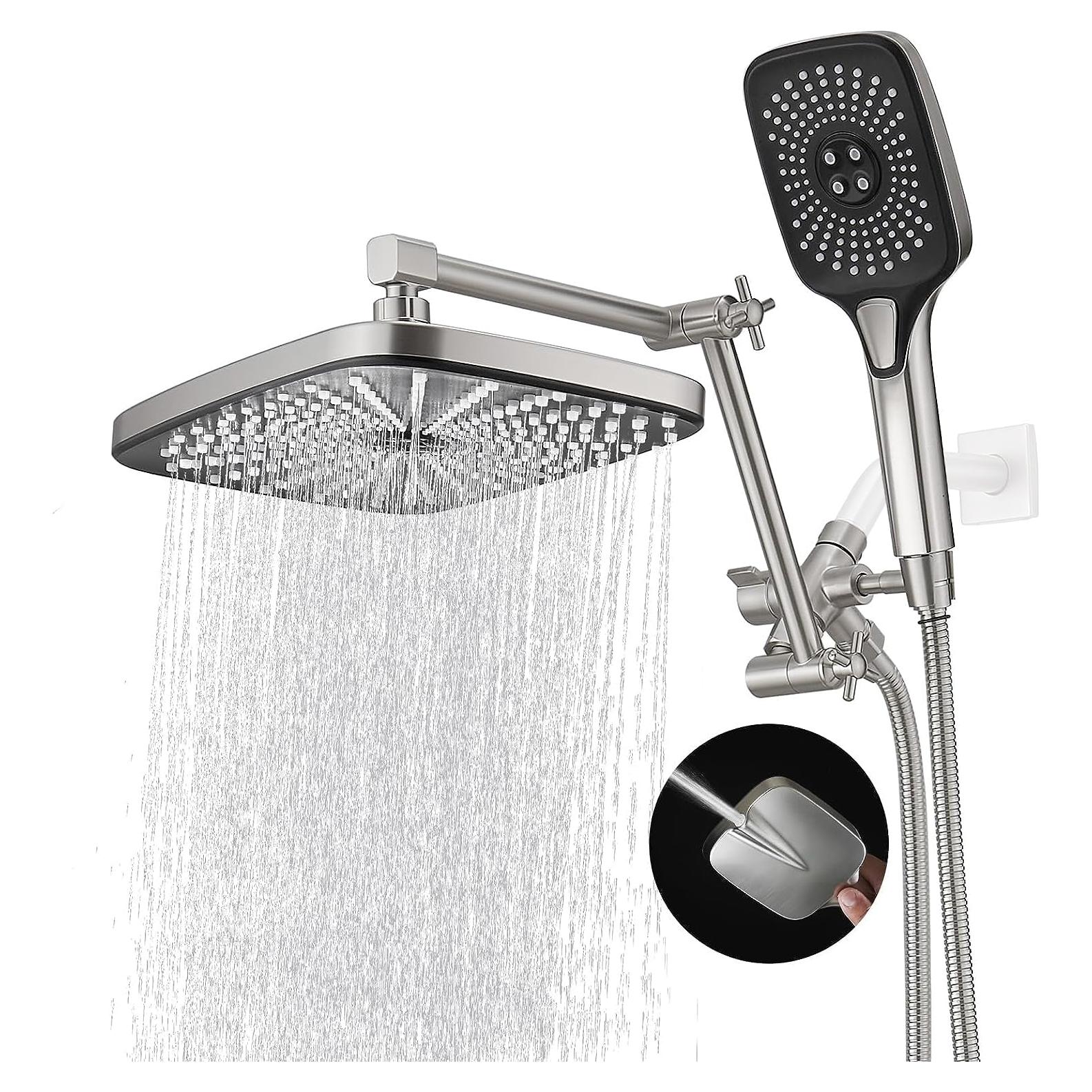 Cabezal de Ducha Jcrob 30.48 cm Lluvia con Spray de Mano