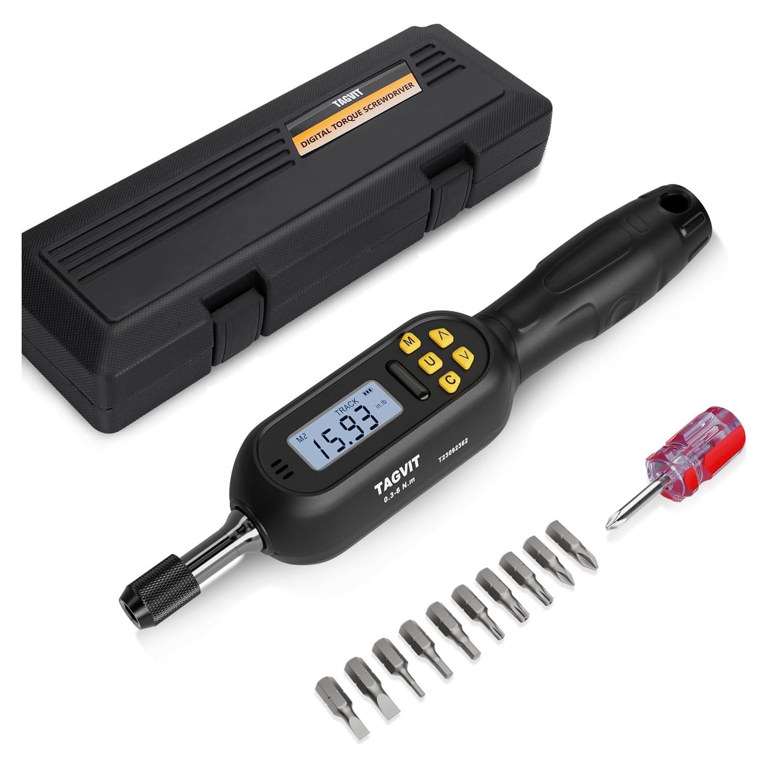 Destornillador de Par Digital TAGVIT 0.3-6 N.m 1/4" Ajustable