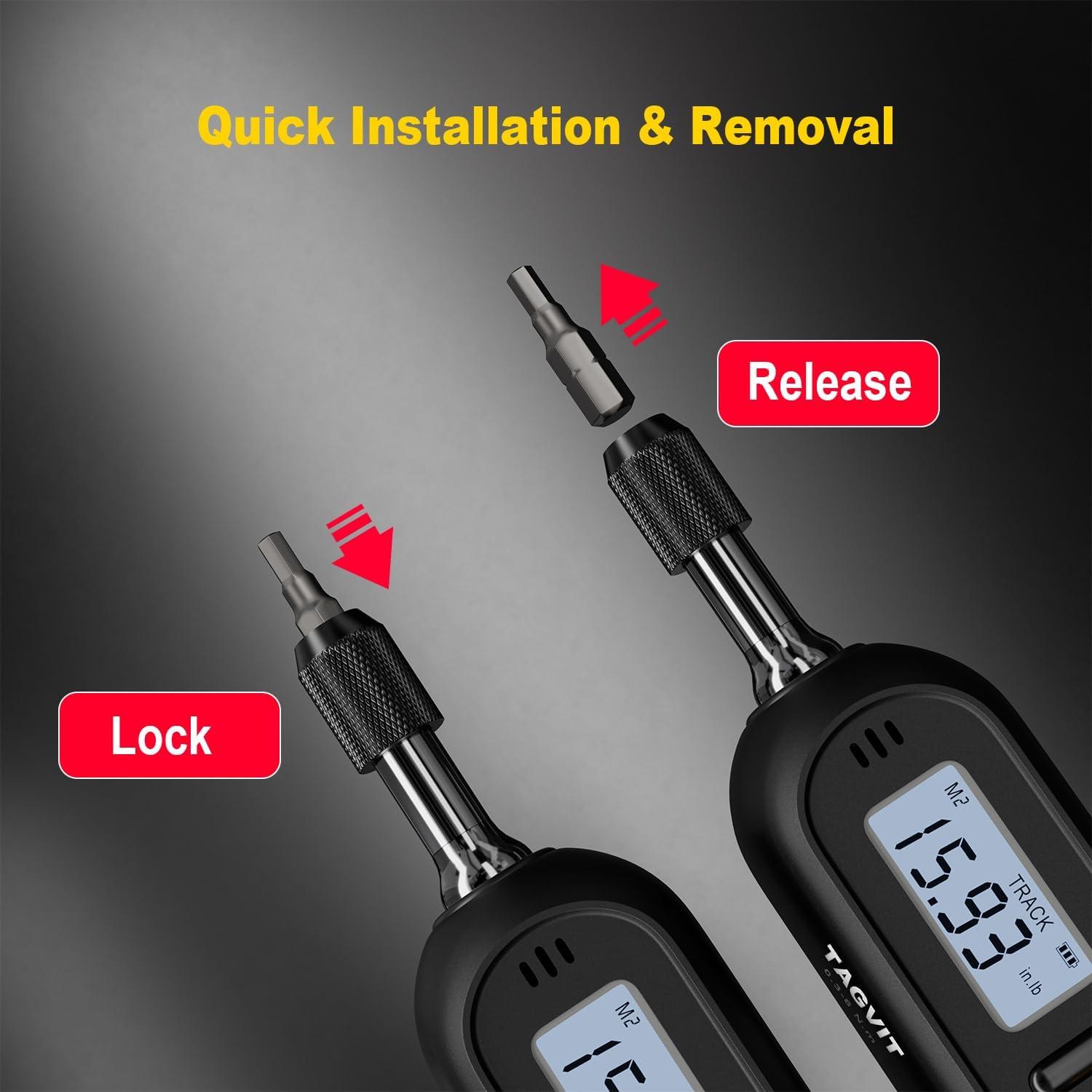Destornillador de Par Digital TAGVIT 0.3-6 N.m 1/4" Ajustable