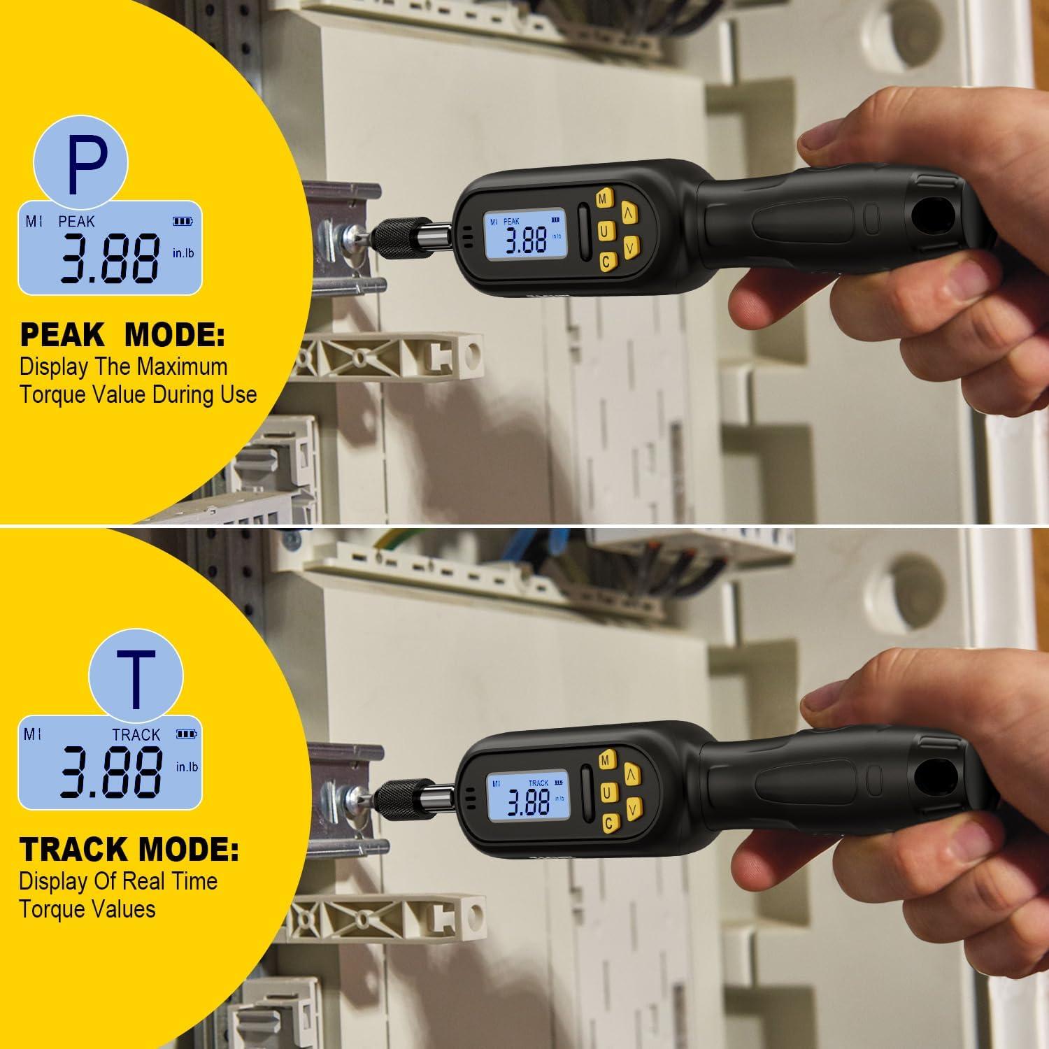 Destornillador de Par Digital TAGVIT 0.3-6 N.m 1/4" Ajustable