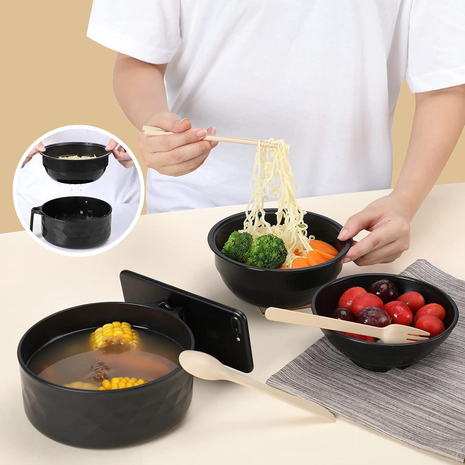 Tazón Cocinero de Ramen RORBAM Negro Microondas 0.86kg