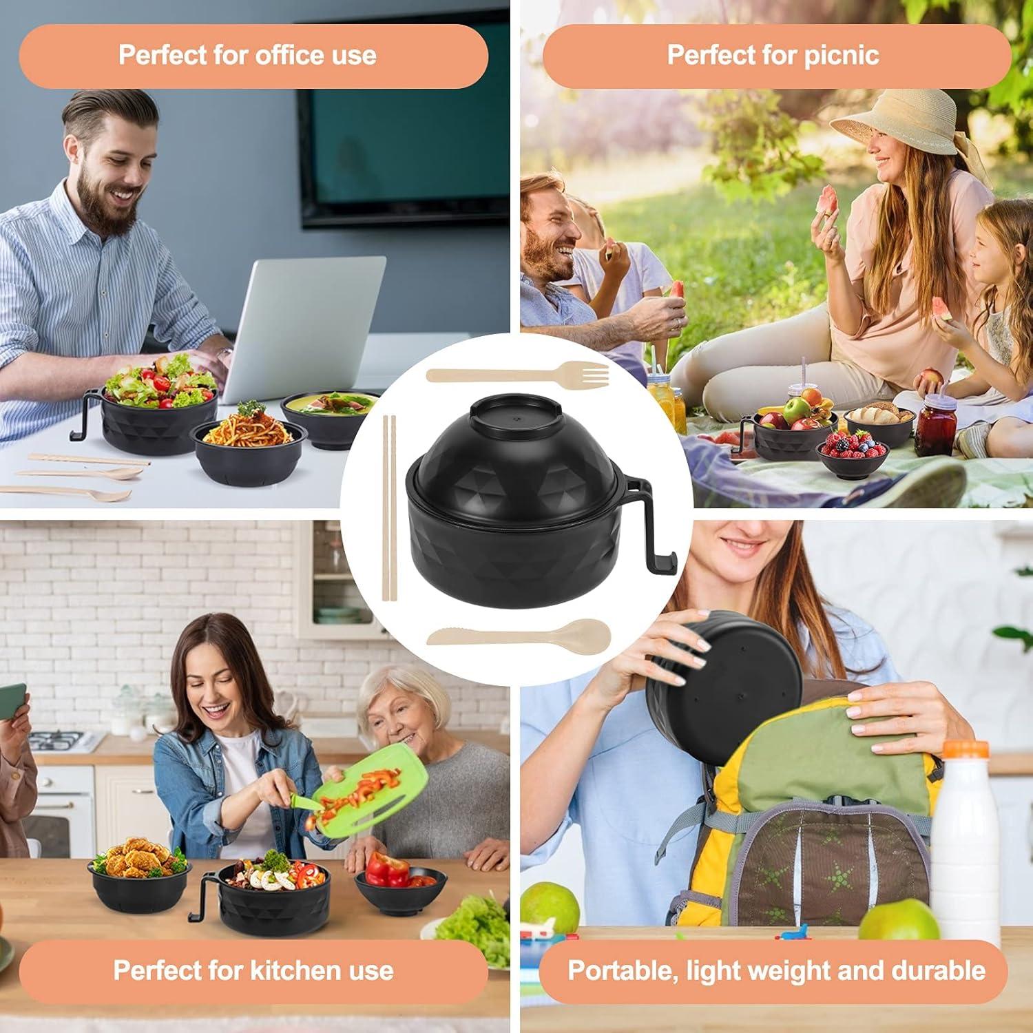 Tazón Cocinero de Ramen RORBAM Negro Microondas 0.86kg