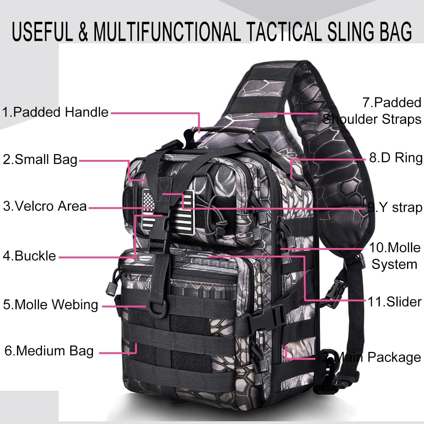 Bolsa de Bandolera Táctica HAOMUK Rover 35 cm Resistente