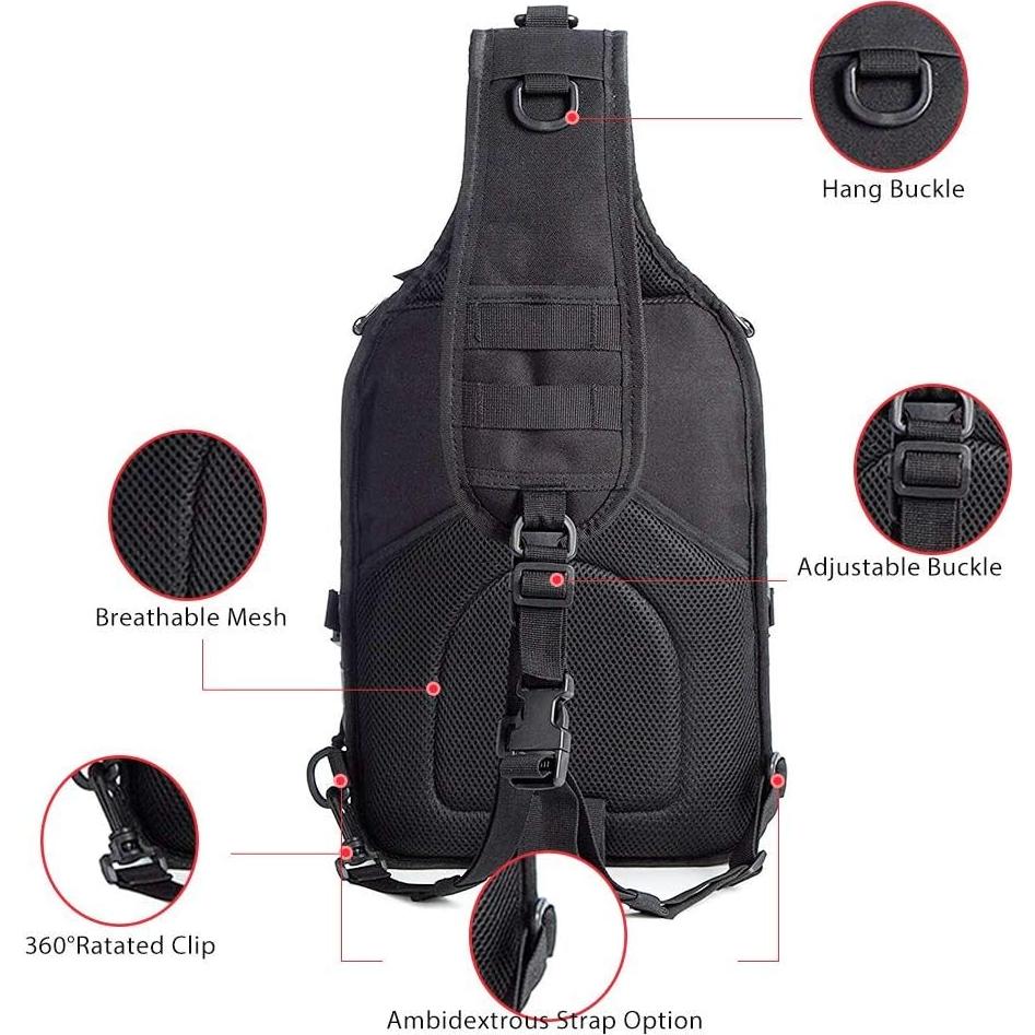 Bolsa de Bandolera Táctica HAOMUK Rover 35 cm Resistente