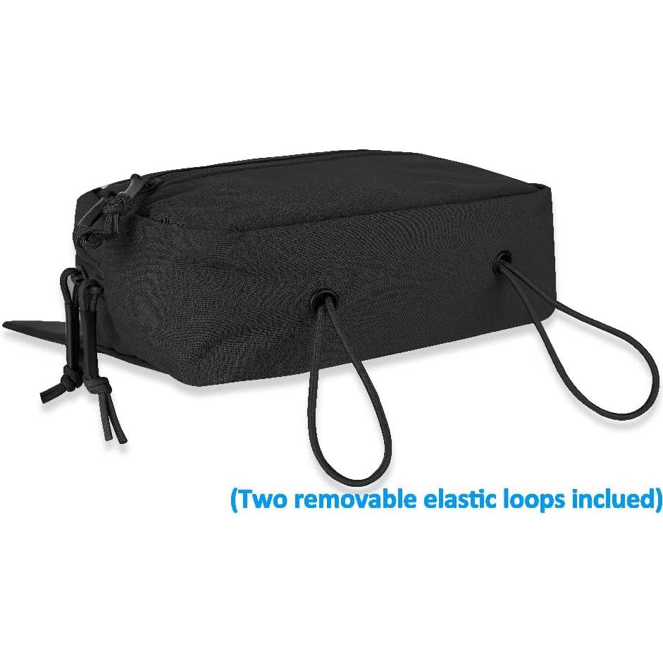 Bolsa Táctica KRYDEX Fanny Pack Negro con Panel de Gancho