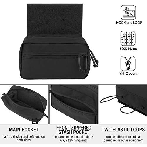 Bolsa Táctica KRYDEX Fanny Pack Negro con Panel de Gancho