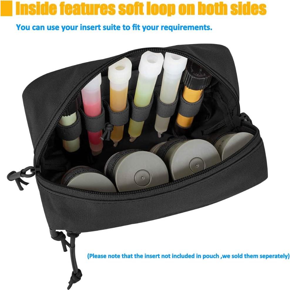 Bolsa Táctica KRYDEX Fanny Pack Negro con Panel de Gancho