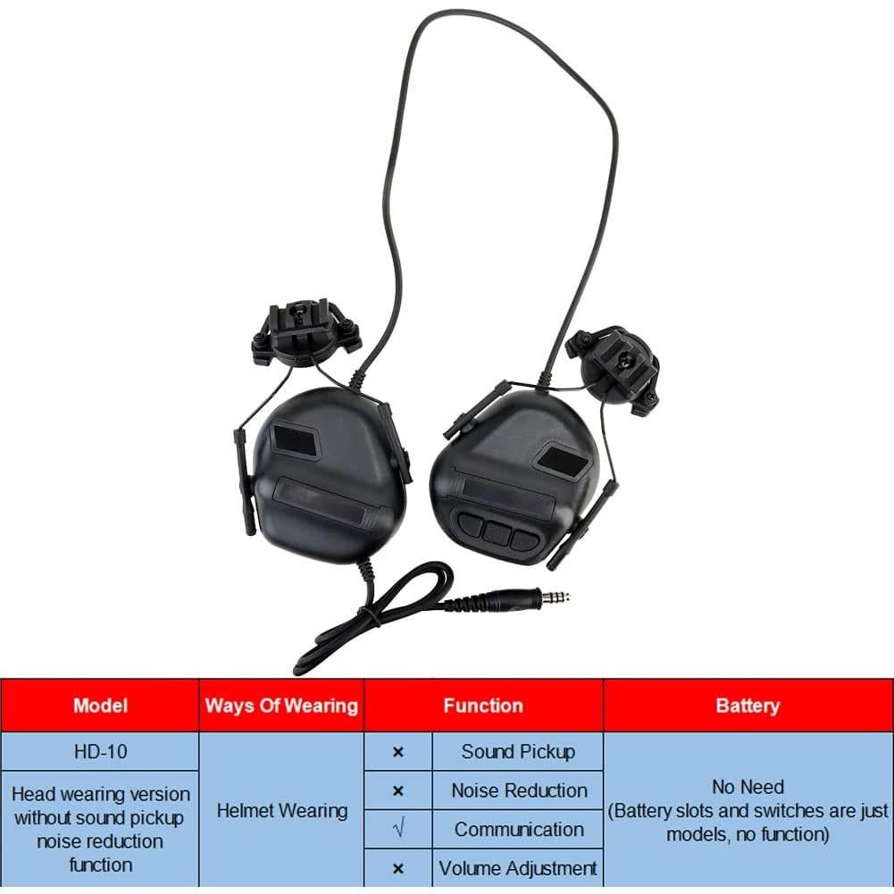 Auricular Táctico ATAIRSOFT con Micrófono Impermeable