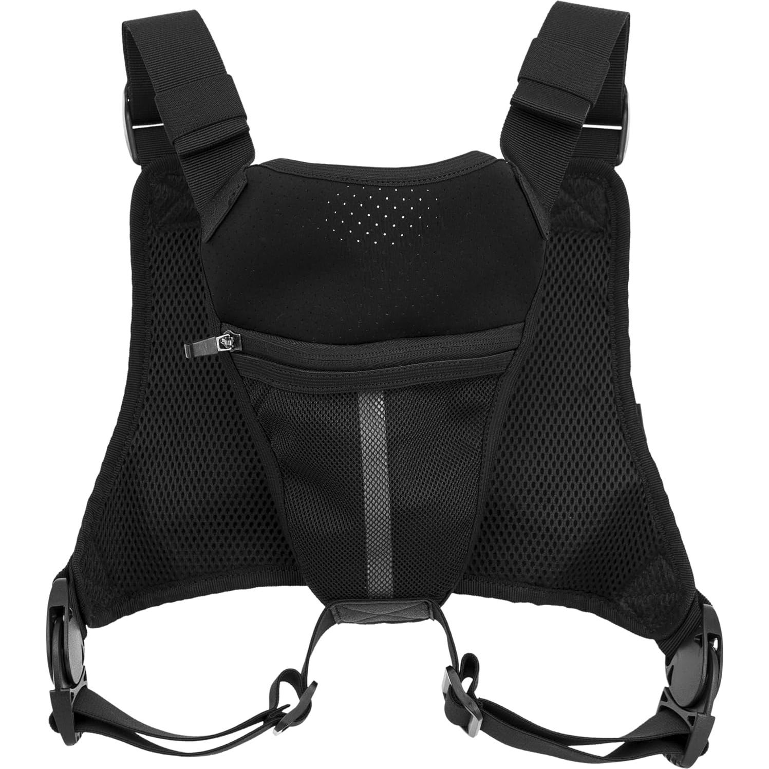 Mochila Pecho Táctica WOLF 600D Negra con Webbing Molle