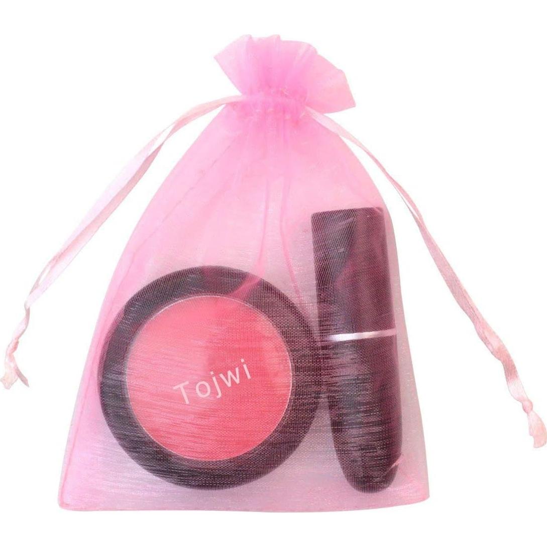 50 Bolsas de Organza Color Mezclado 9x11cm con Cierre de Cinta