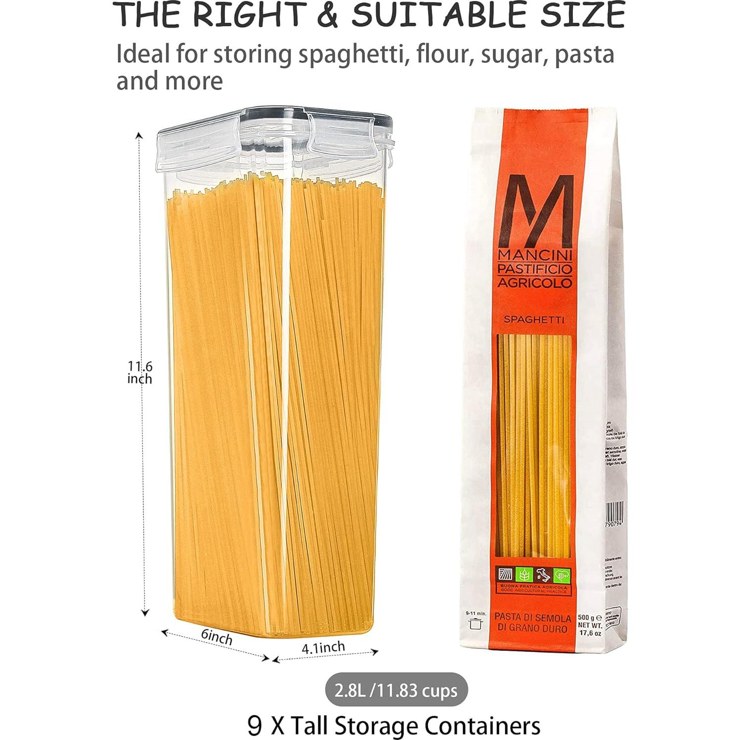 Conjunto de 9 Contenedores de Almacenamiento Wildone 2.8L Herméticos