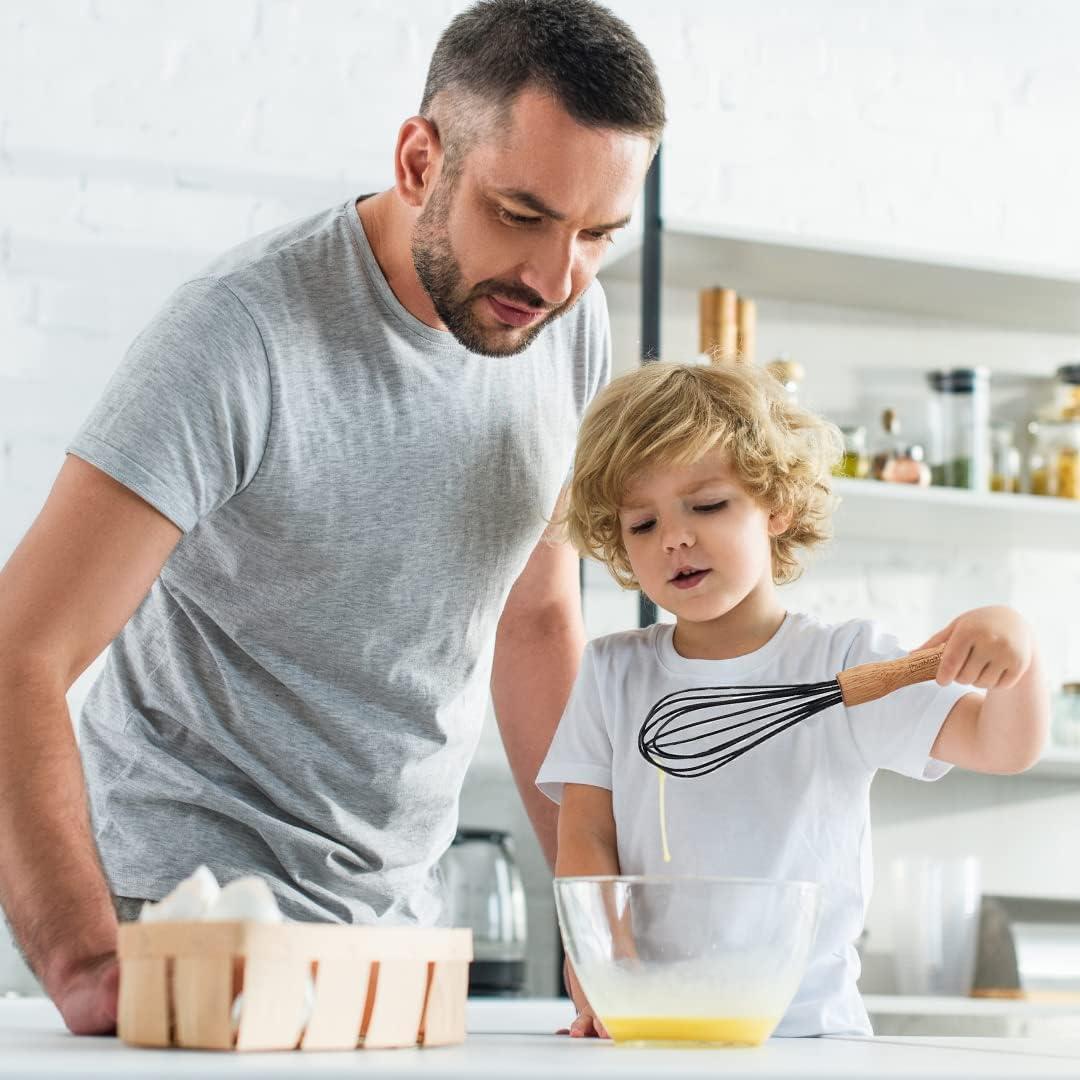 Batidor de Silicona 25.4 cm HusMait con Mango de Madera