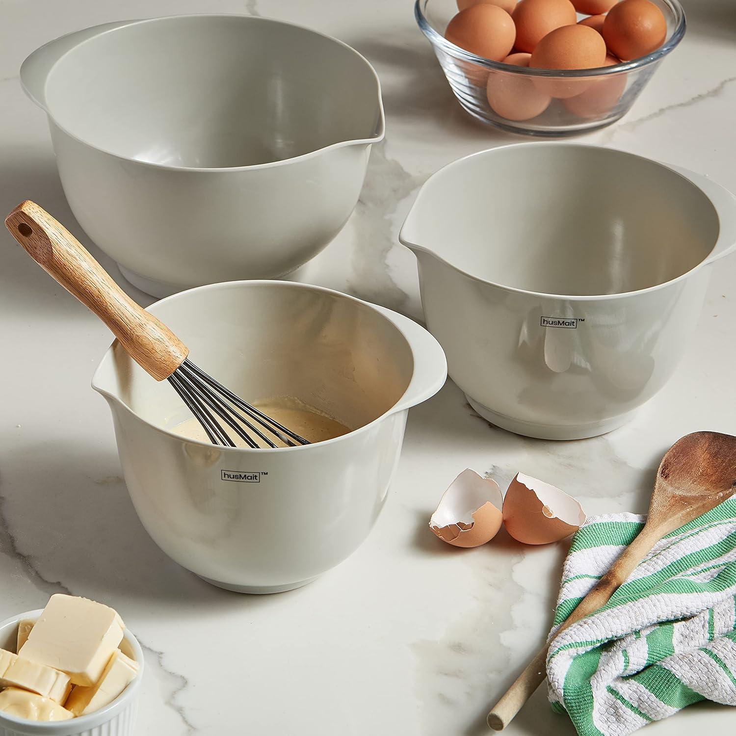 Batidor de Silicona 25.4 cm HusMait con Mango de Madera