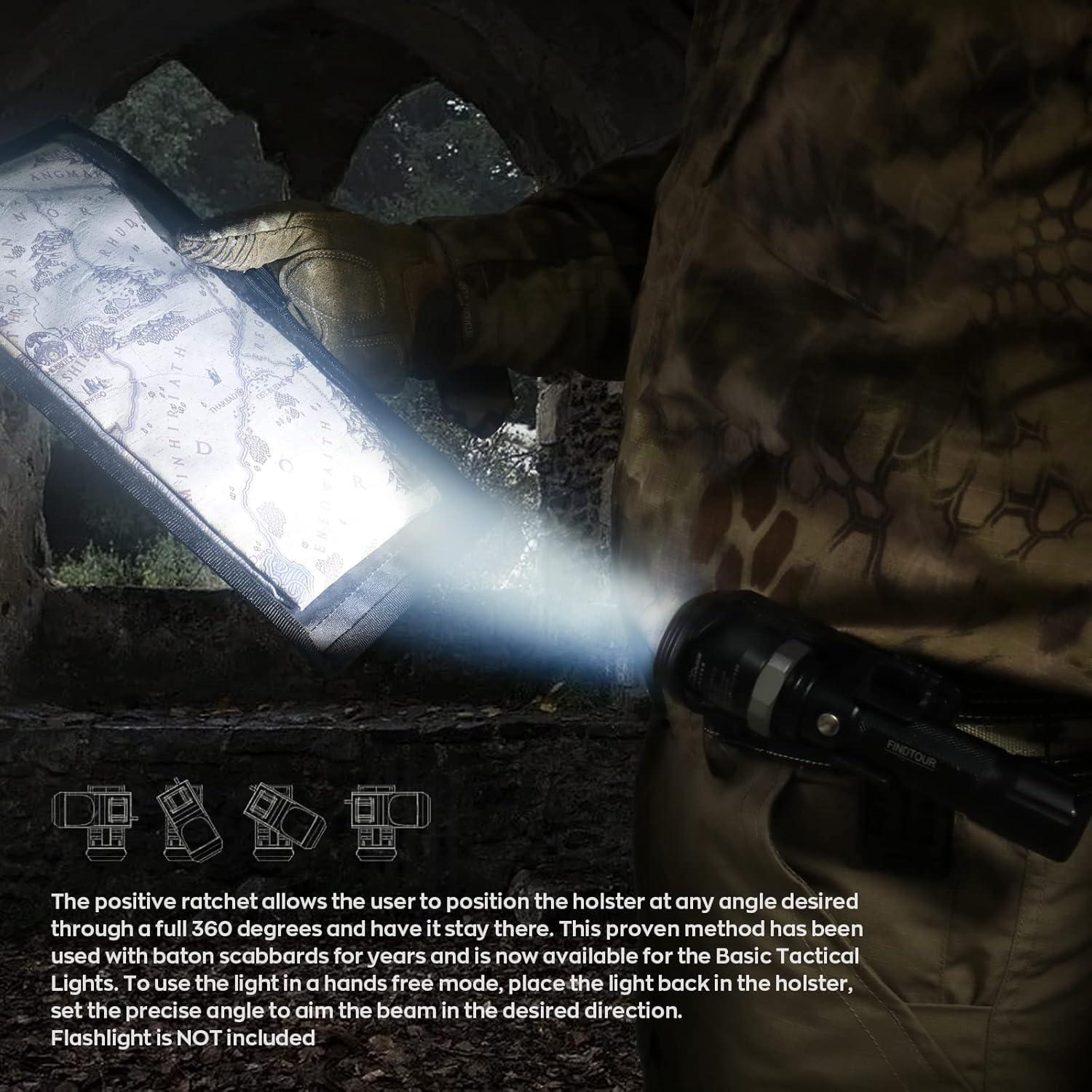 Soporte para Linterna LIVANS con Bloqueo y Rotación 360°