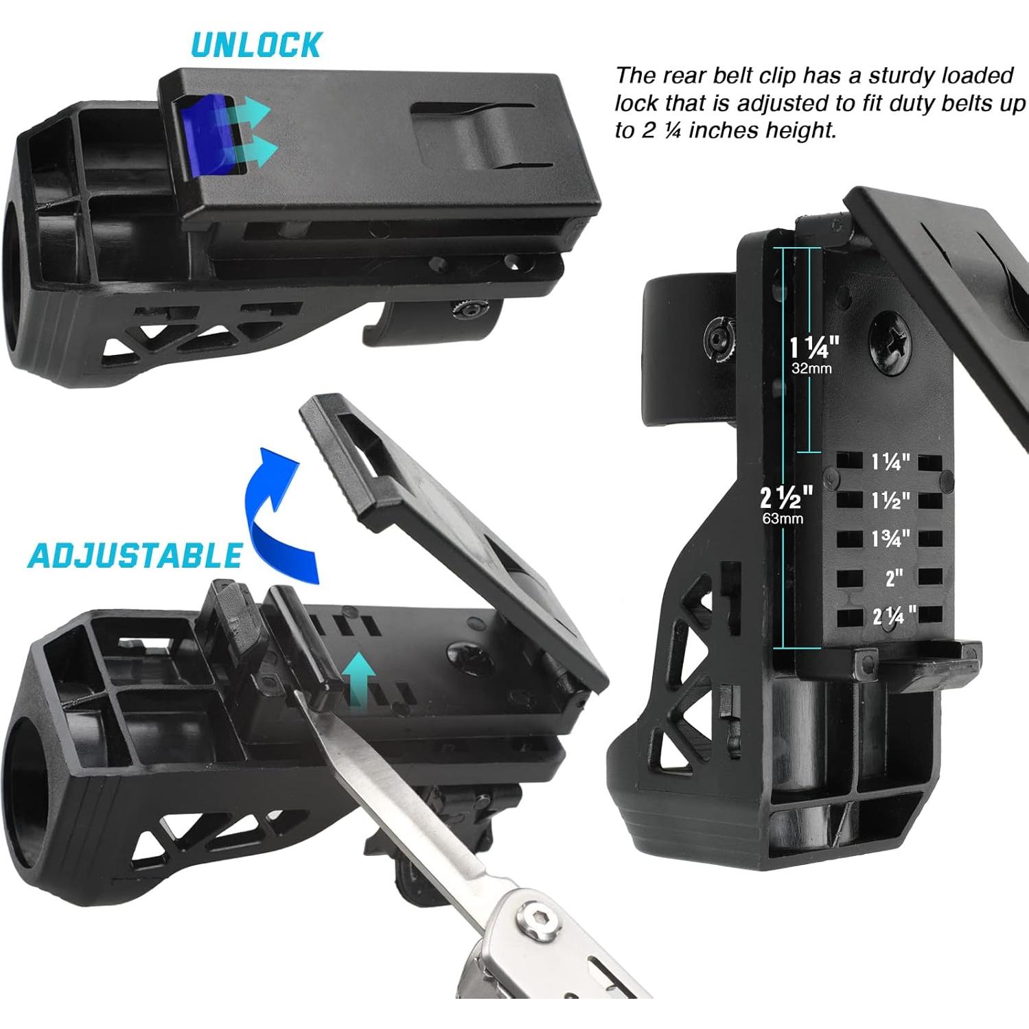 Soporte para Linterna LIVANS con Bloqueo y Rotación 360°