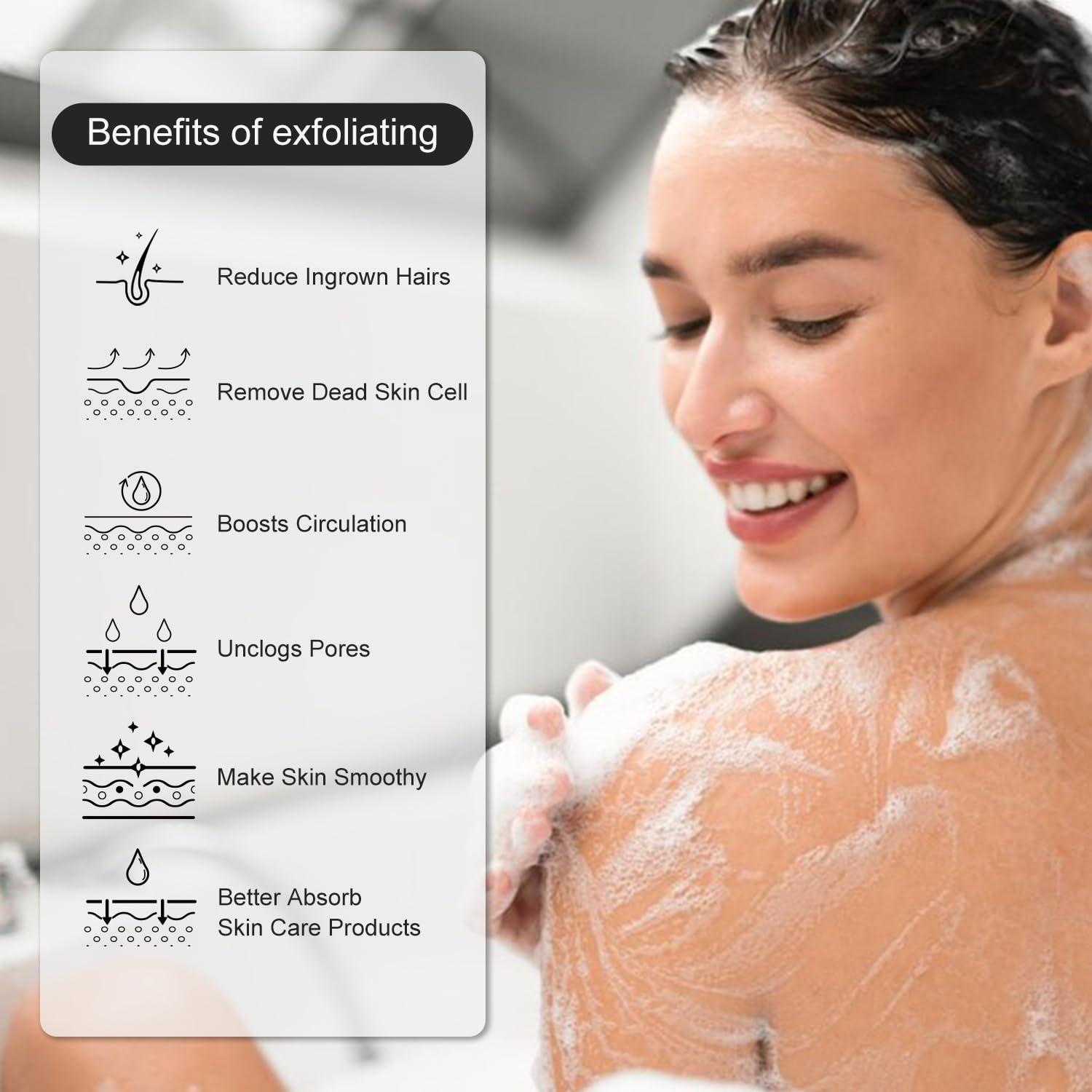 Korean Exfoliating Mitt, Deep Exfoliating Glove, 3pc Body Exfoliator Glove, Exfoliator Body Scrubber, Bath Shower Scrub Gloves, Self Tan Remover, Smooth Skin, Keratosis Pilaris Removal