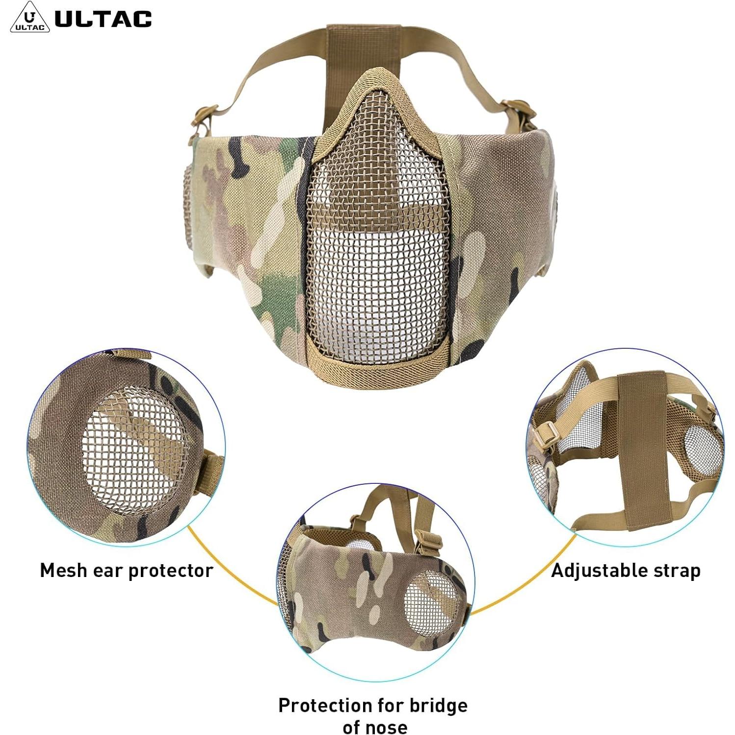 Casco Táctico ULTAC MICH2000 con Máscara y Protección Facial