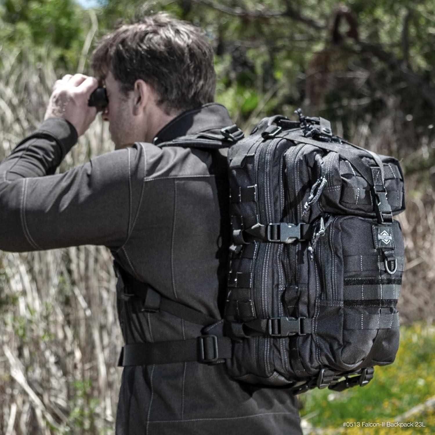 Mochila Maxpedition Falcon-II 25L Táctica Negra EDC