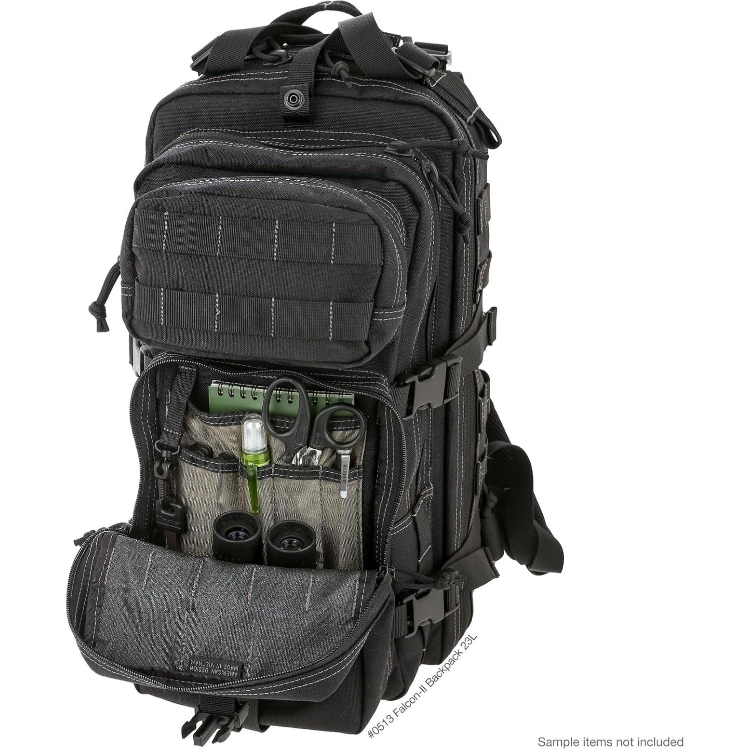 Mochila Maxpedition Falcon-II 25L Táctica Negra EDC