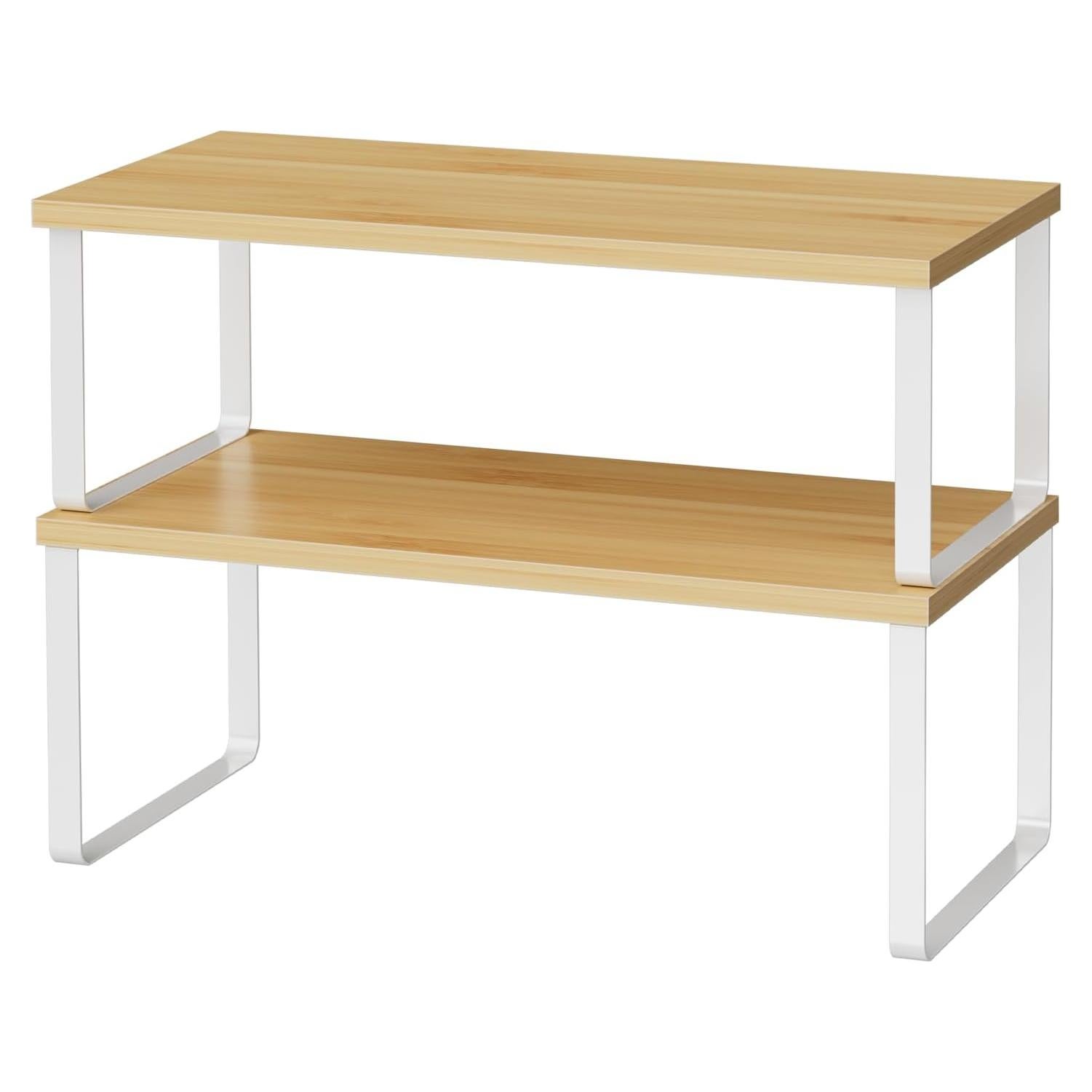 Organizadores de Estantes de Gabinete OGEMXU - 2 Piezas Blancos