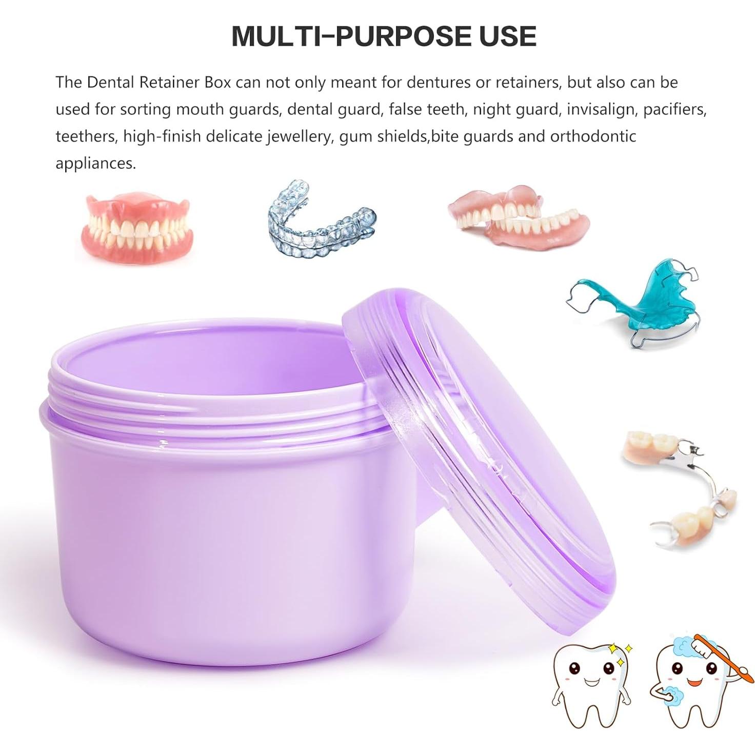 Estuche Grande para Dentaduras Uouovo a Prueba de Fugas