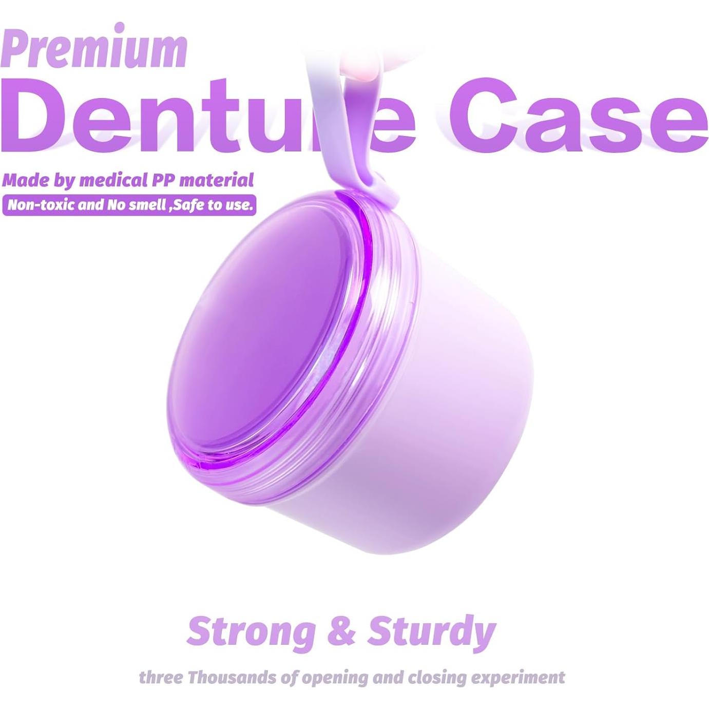 Estuche Grande para Dentaduras Uouovo a Prueba de Fugas