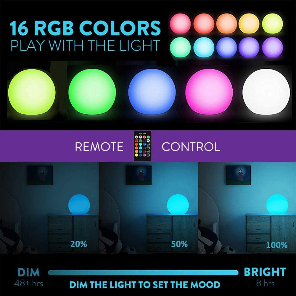 Lámpara LED Esférica RGB Mr.Go 15.24 cm Control Remoto
