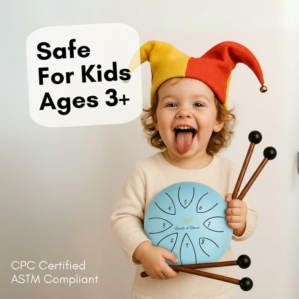 Tambor de Lengua de Acero Sonido del Silencio 6" (15.24 cm) Niños