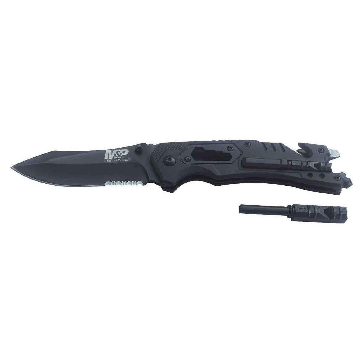 Cuchillo Plegable Smith & Wesson 21.6cm con Hoja Serrada