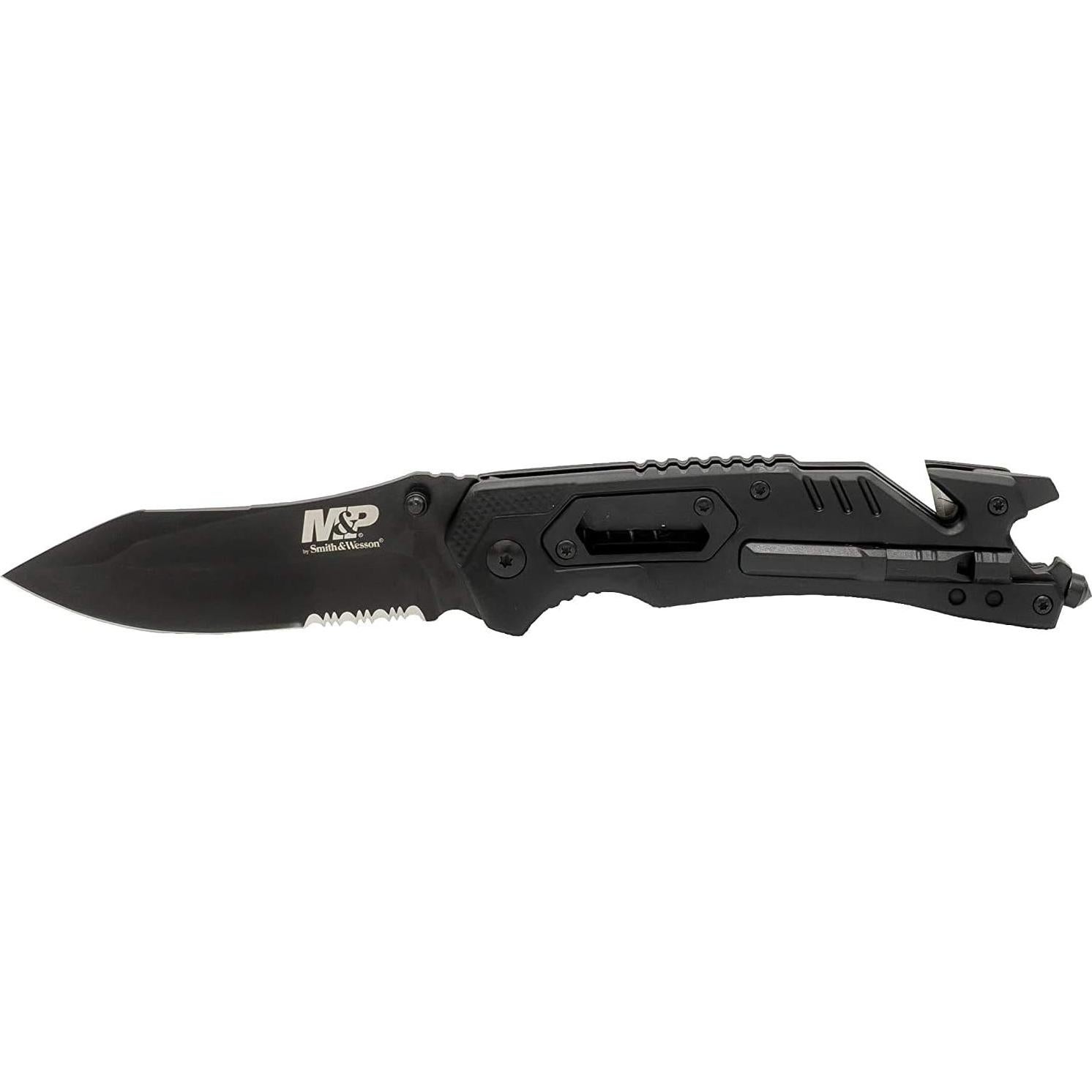 Cuchillo Plegable Smith & Wesson 21.6cm con Hoja Serrada
