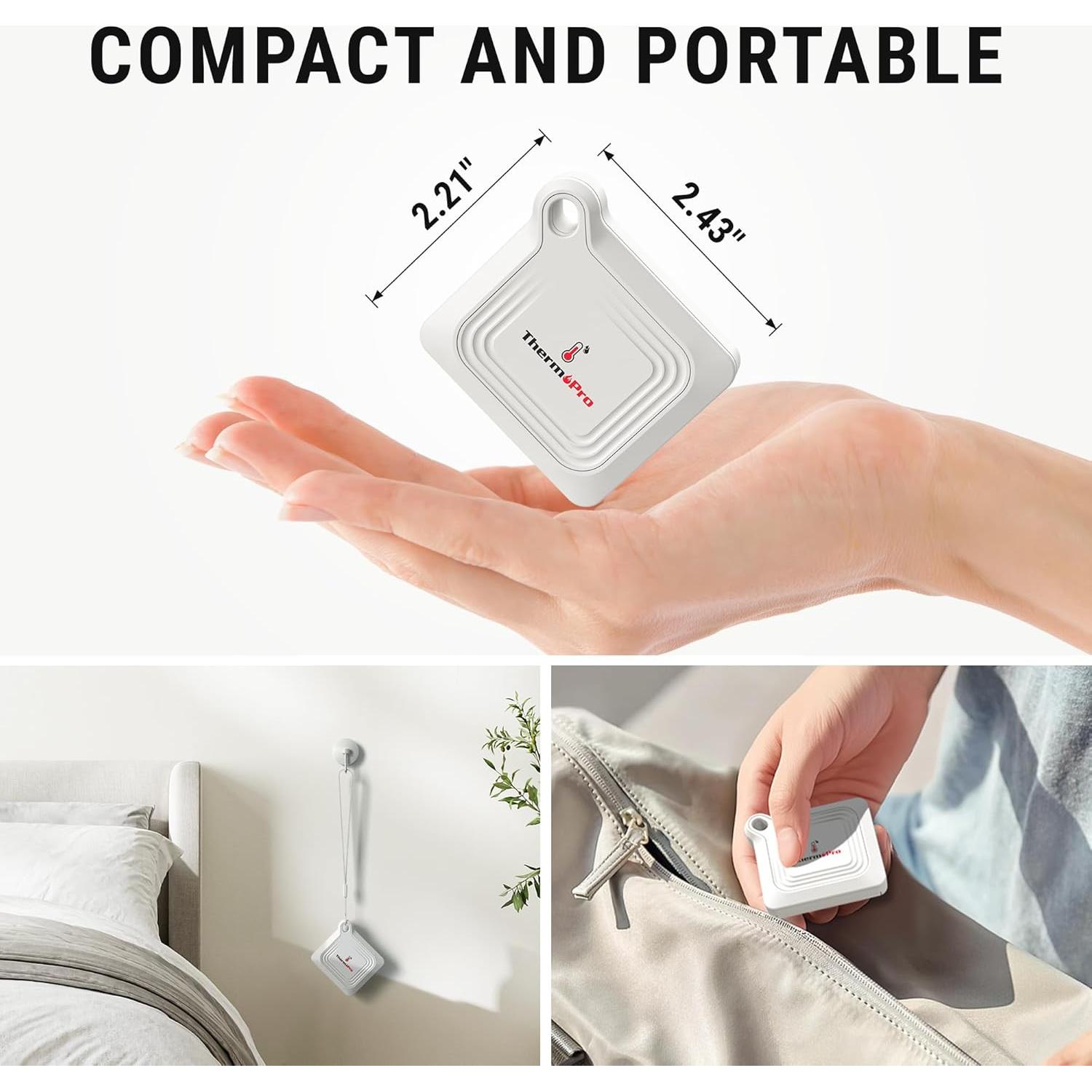 Termómetro e Higrómetro Bluetooth ThermoPro TP351, 79.25m