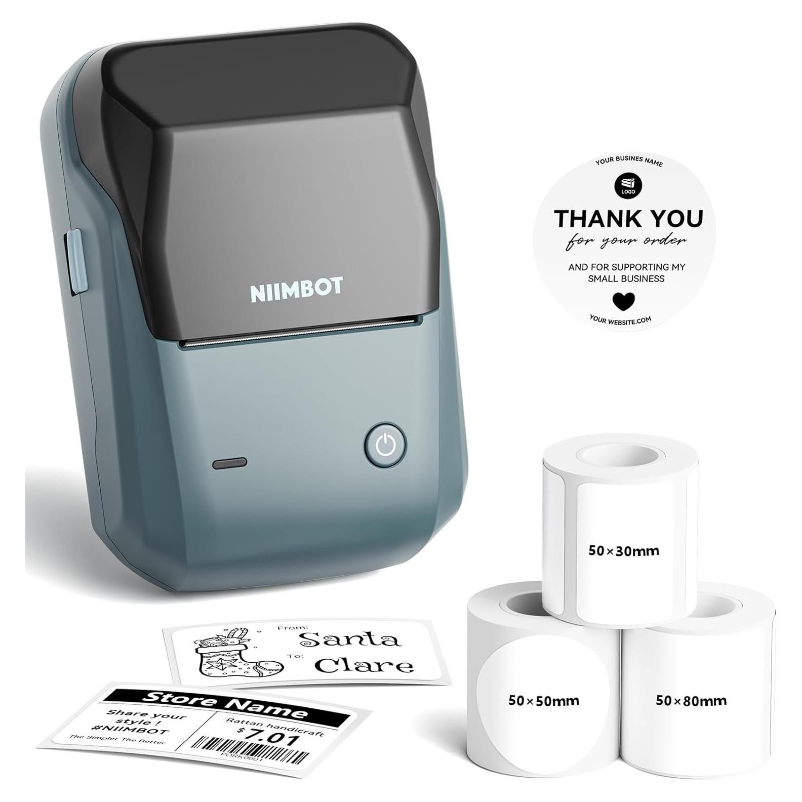 Impresora de Etiquetas NIIMBOT B1 Portátil con 3 Cintas