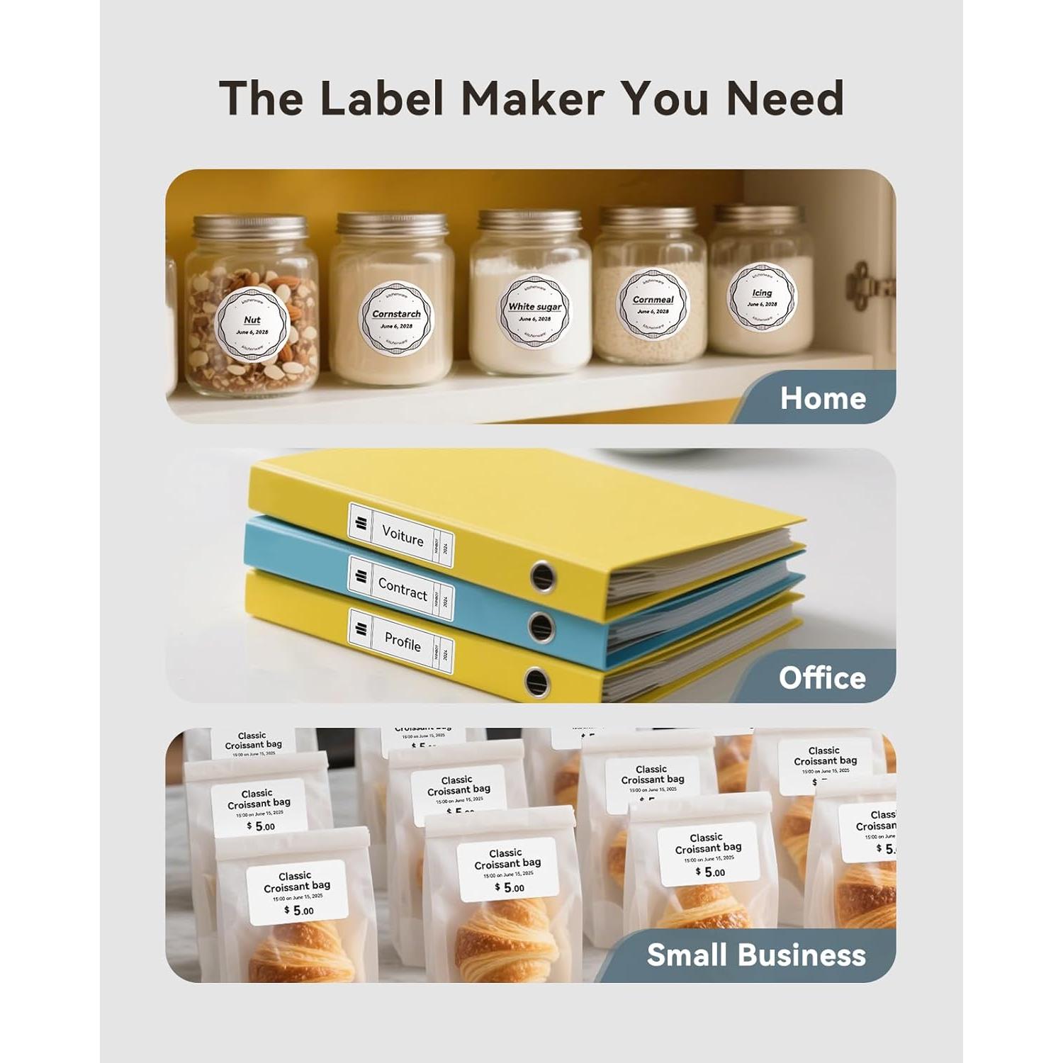 Impresora de Etiquetas NIIMBOT B1 Portátil con 3 Cintas