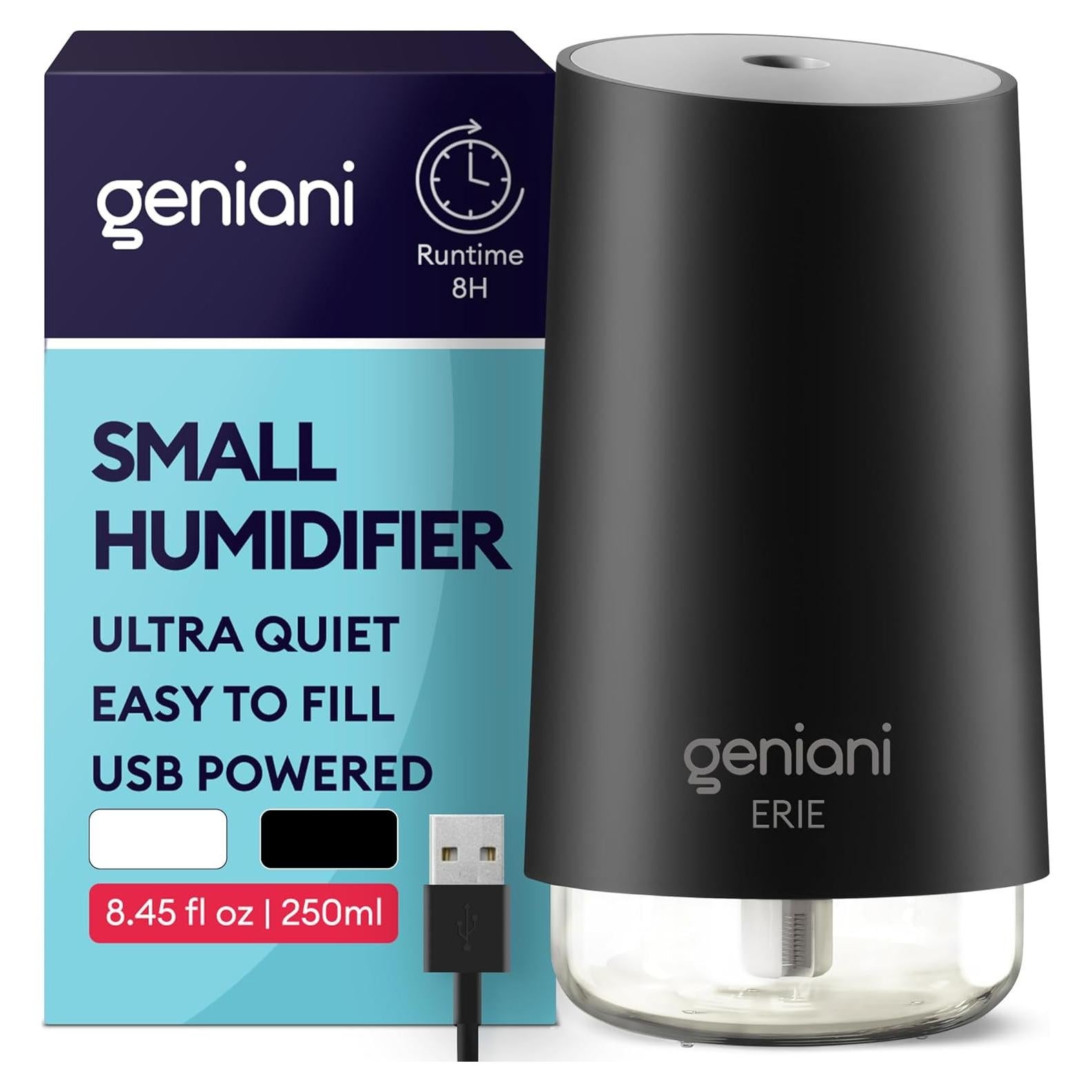 Humidificador portátil Geniani Erie 0.25L USB con luz nocturna